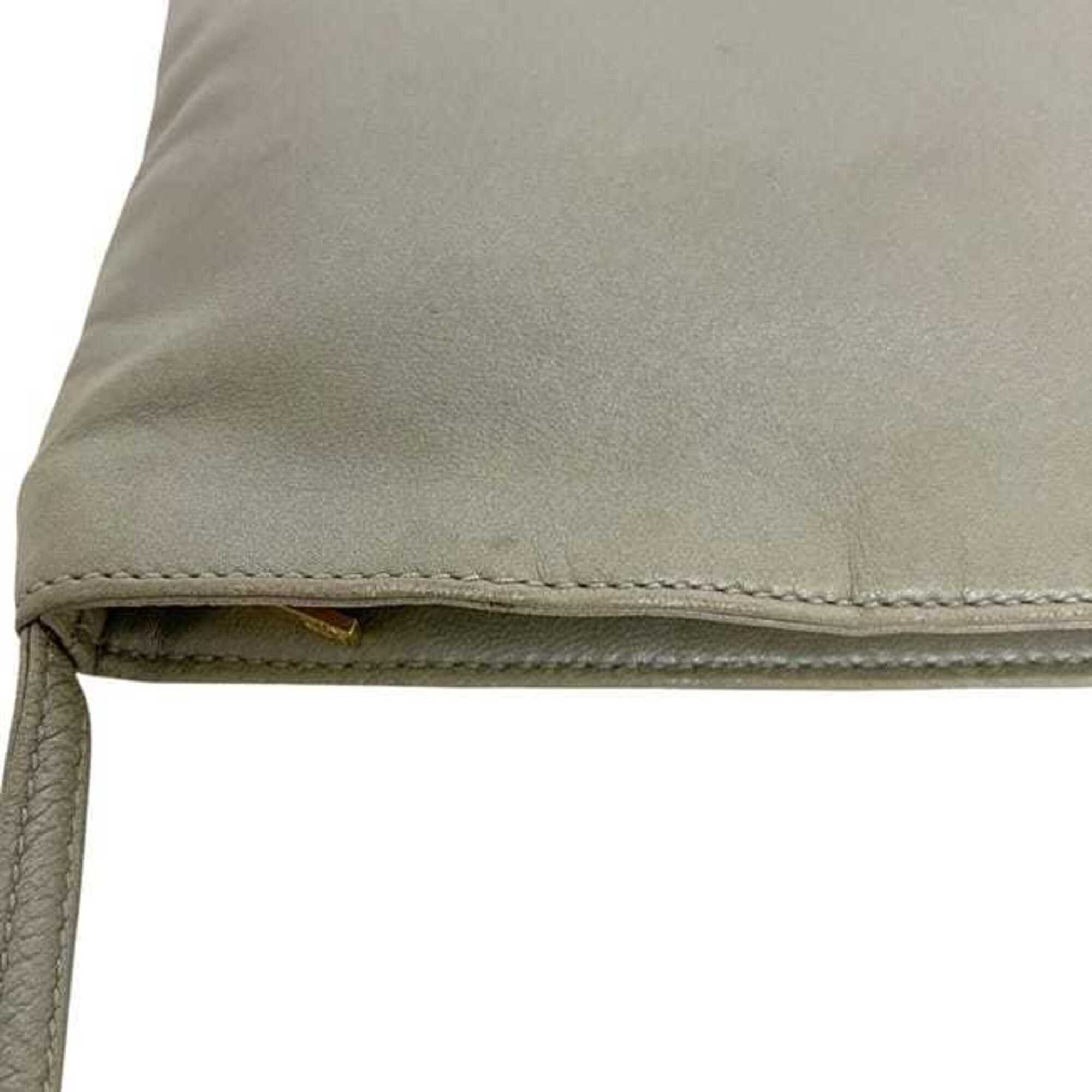 Loewe Metallic Silver Nappa Leather Pochette Shoulder Bag (Pre-Owned)