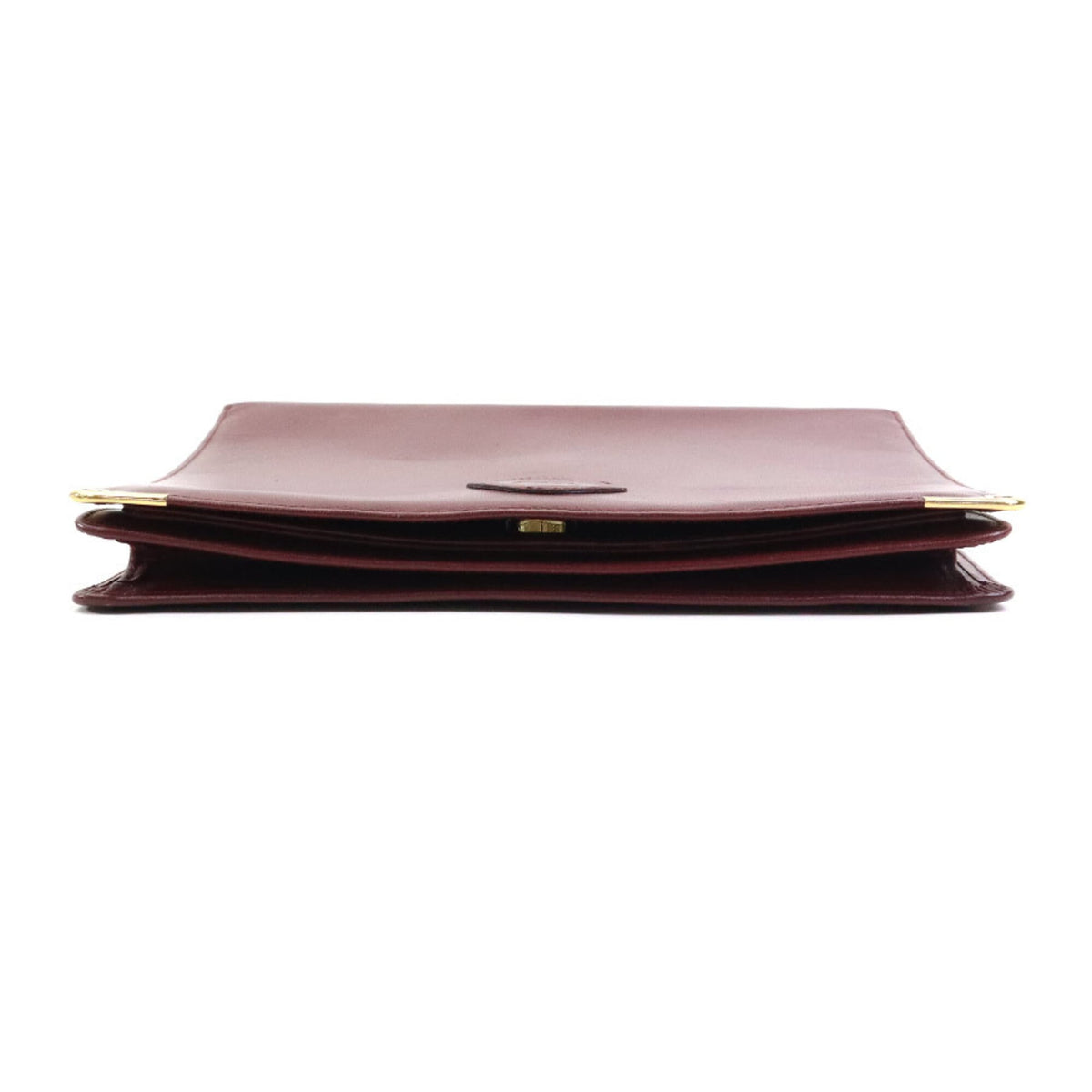 Cartier Burgundy Leather Clutch Bag (Pre-Owned)