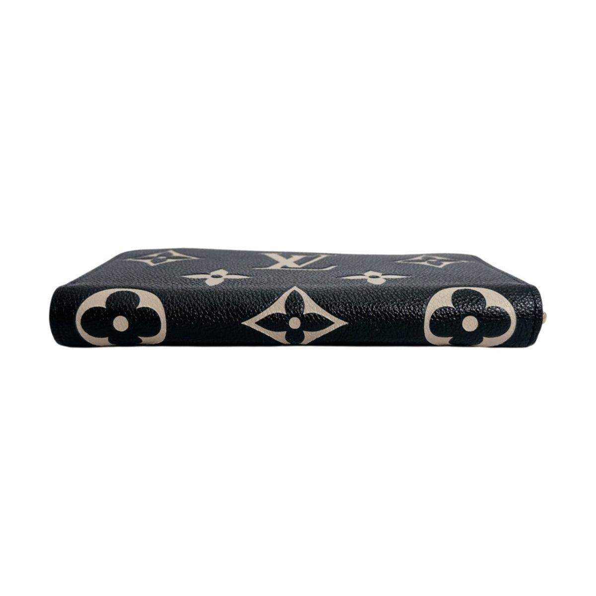 Louis Vuitton Beige Black Monogram Empreinte Long Wallet (Bi-Fold) (Pre-Owned)