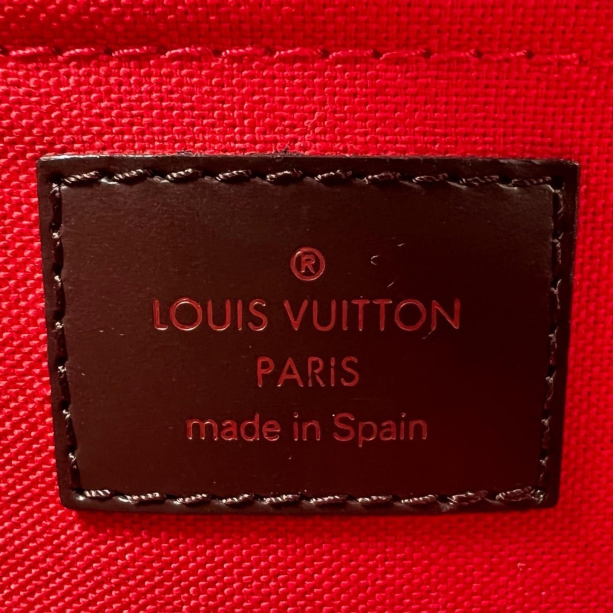Louis Vuitton Brown White Damier Canvas Handbag (Pre-Owned)
