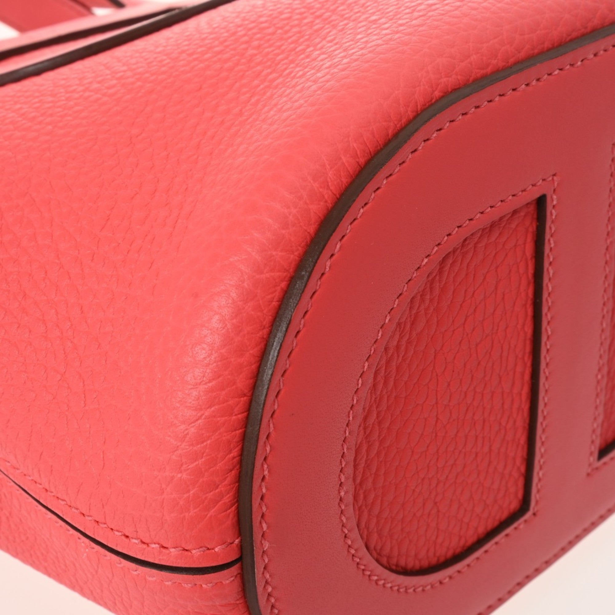 Hermes Orange Red Orange Taurillon Clemence Leather Handbag (Pre-Owned)
