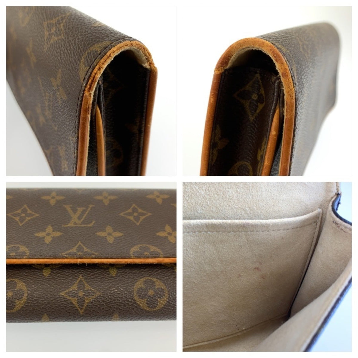 Louis Vuitton Monogram Brown Pvc Leather Pochette Shoulder Bag (Pre-Owned)
