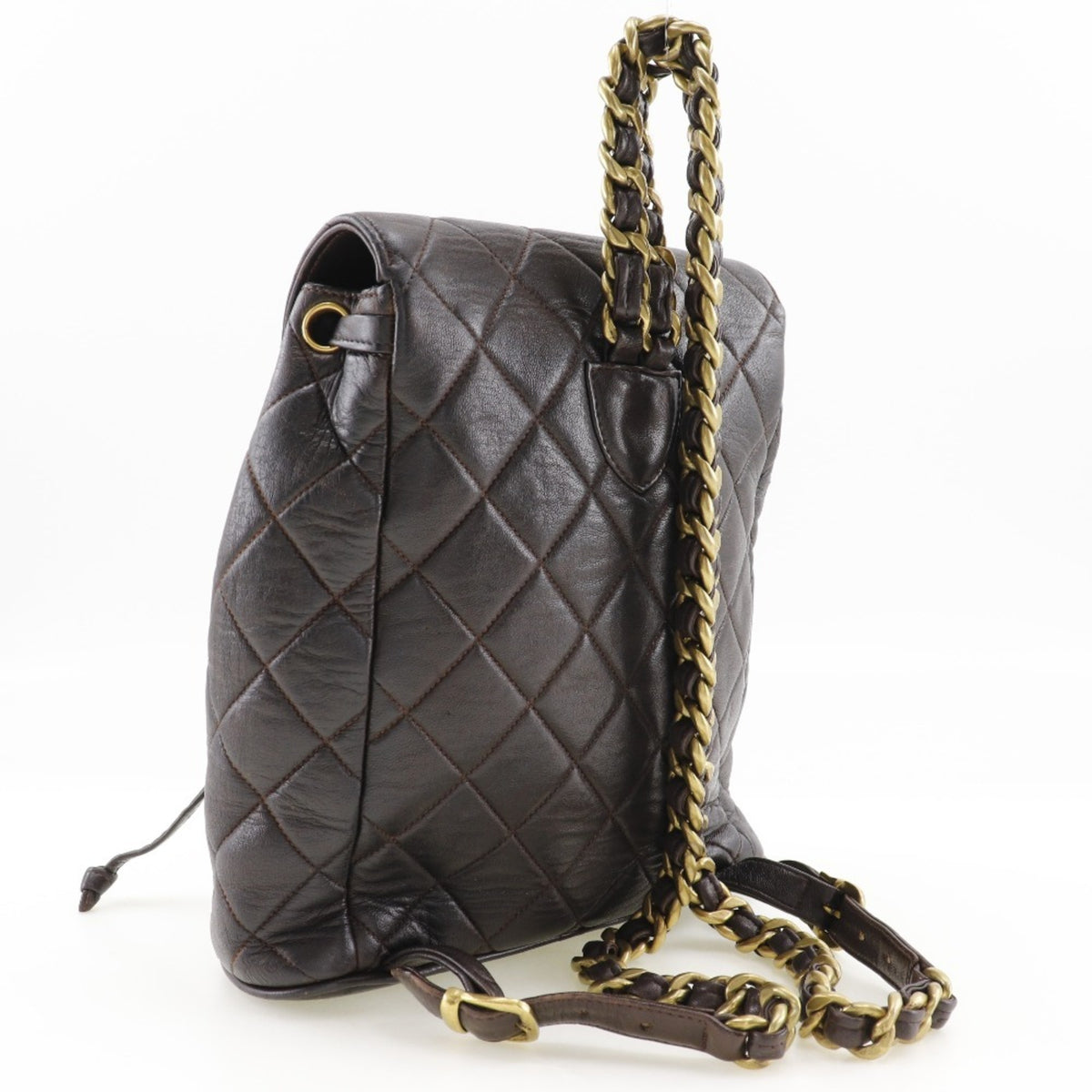 Chanel Brown Leather Backpack (Pre-Owned)