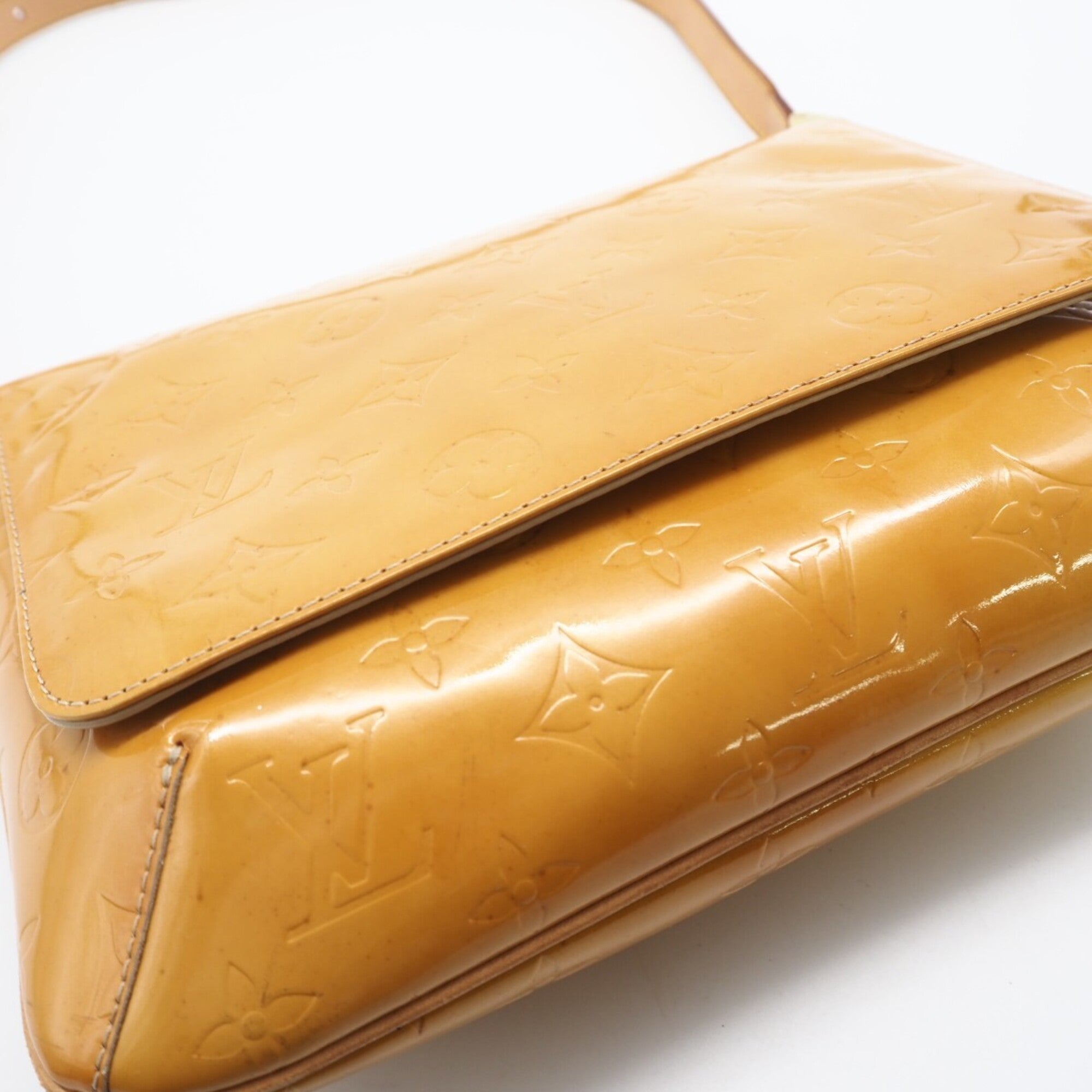 Louis Vuitton Monogram Vernis Yellow Leather Shoulder Bag (Pre-Owned)