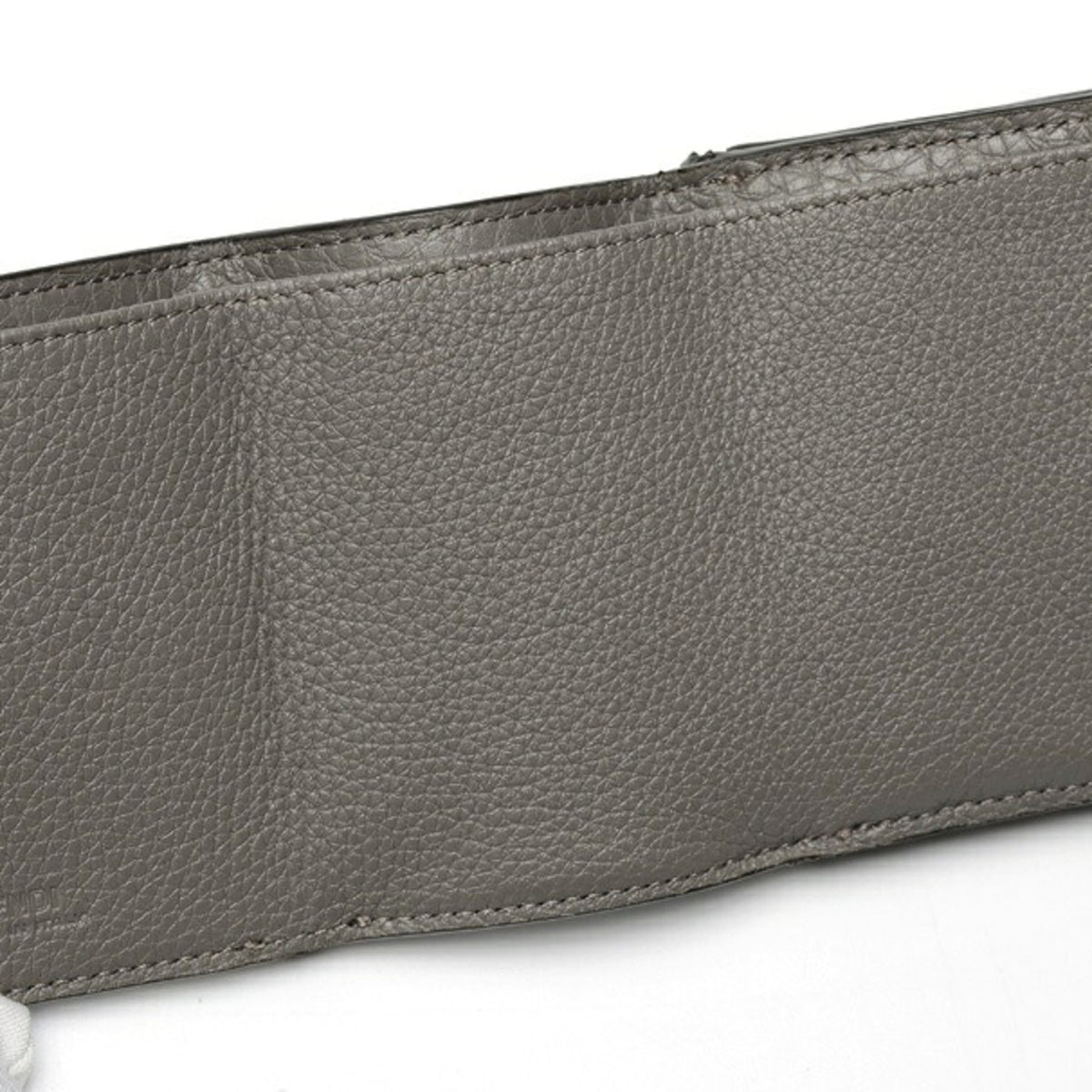 Fendi Gray Leather Wallet (Tri-Fold) (Pre-Owned)
