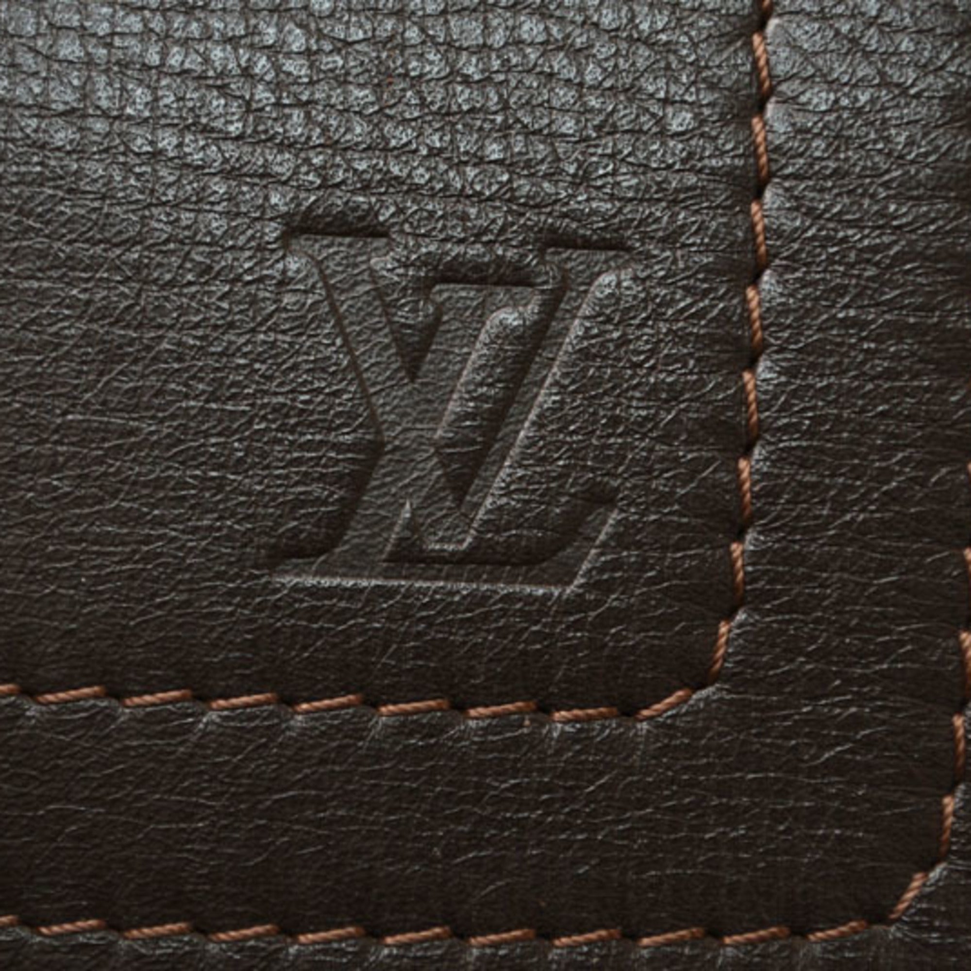 Louis Vuitton Coffee Utah Leather Shoulder Bag (Pre-Owned)