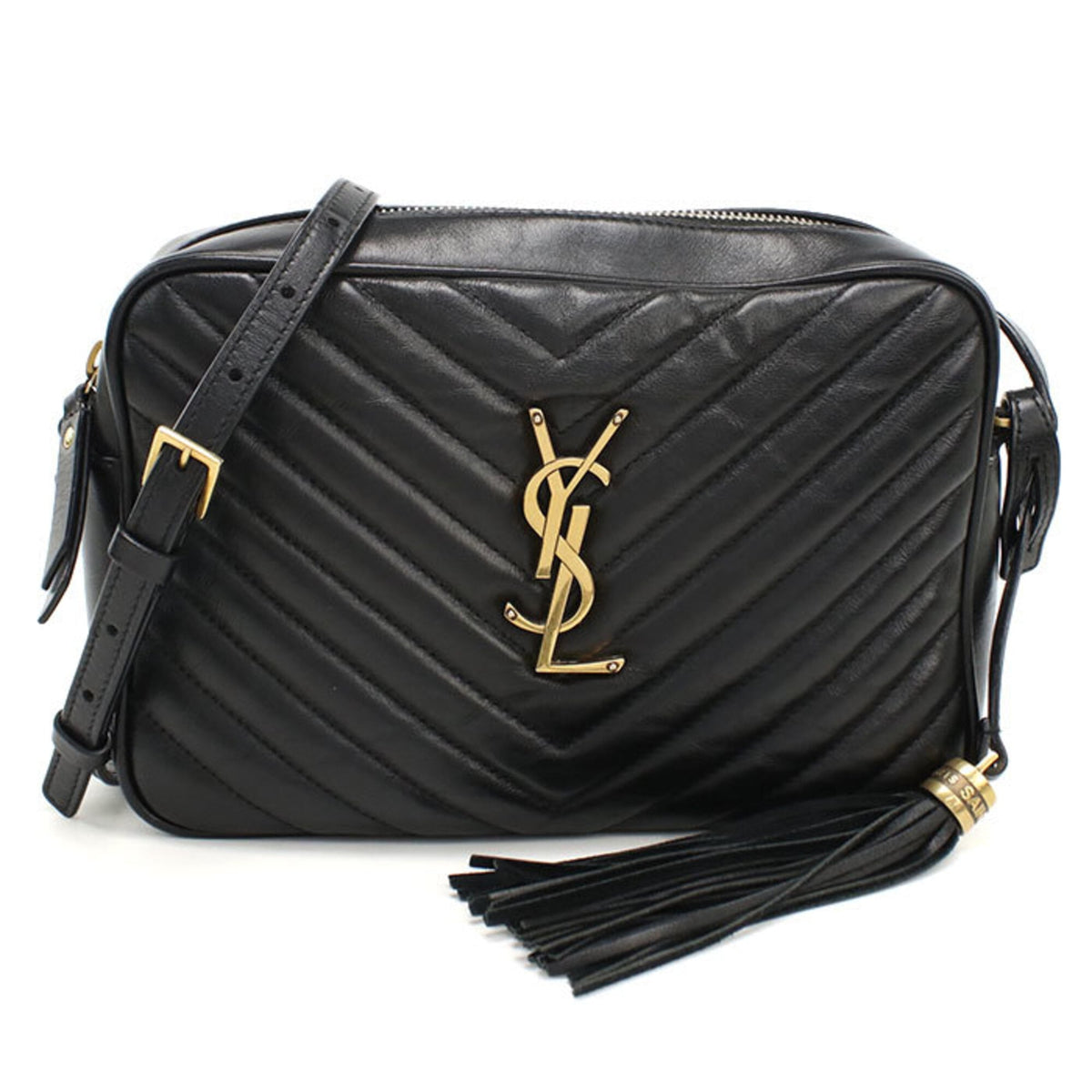 Saint Laurent Black Leather Shoulder Bag (Pre-Owned)