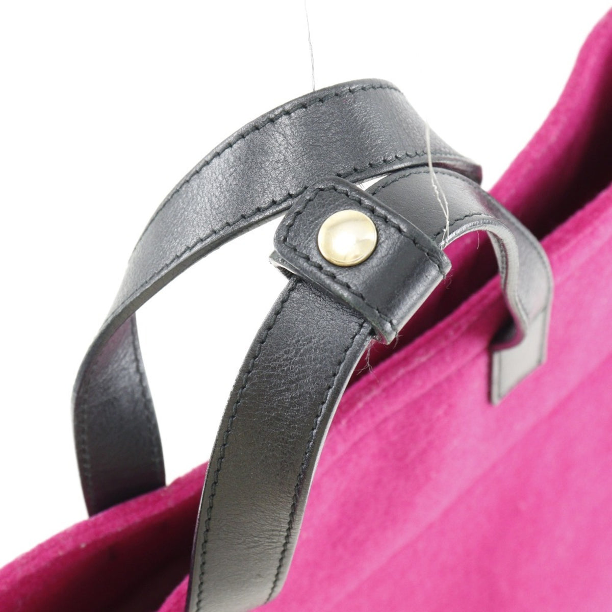 Saint Laurent Black Pink Felt Leather Tote Bag (Pre-Owned)