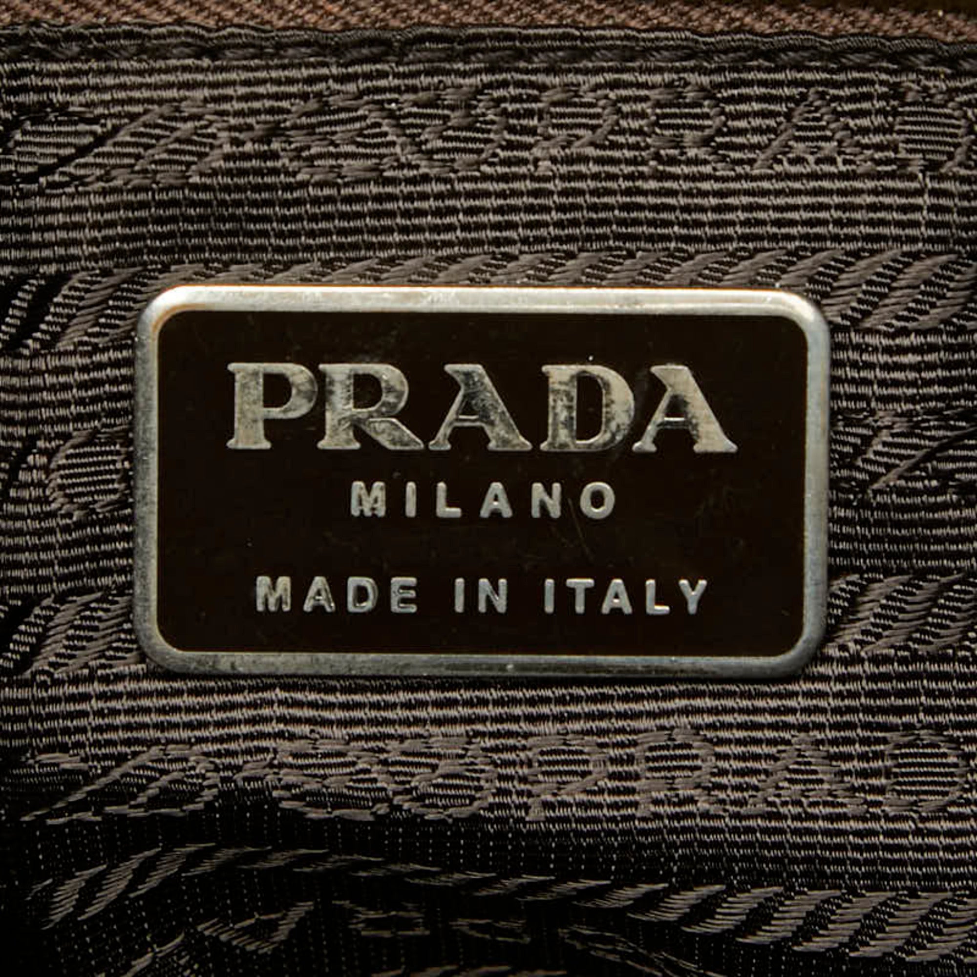 Prada Brown Green Khaki Nylon Leather Messenger Bag Shoulder Bag (Pre-Owned)