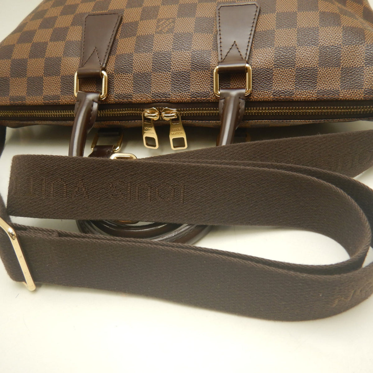 Louis Vuitton Damier Canvas Ebene Damier Canvas Briefcase Handbag Shoulder Bag (Pre-Owned)