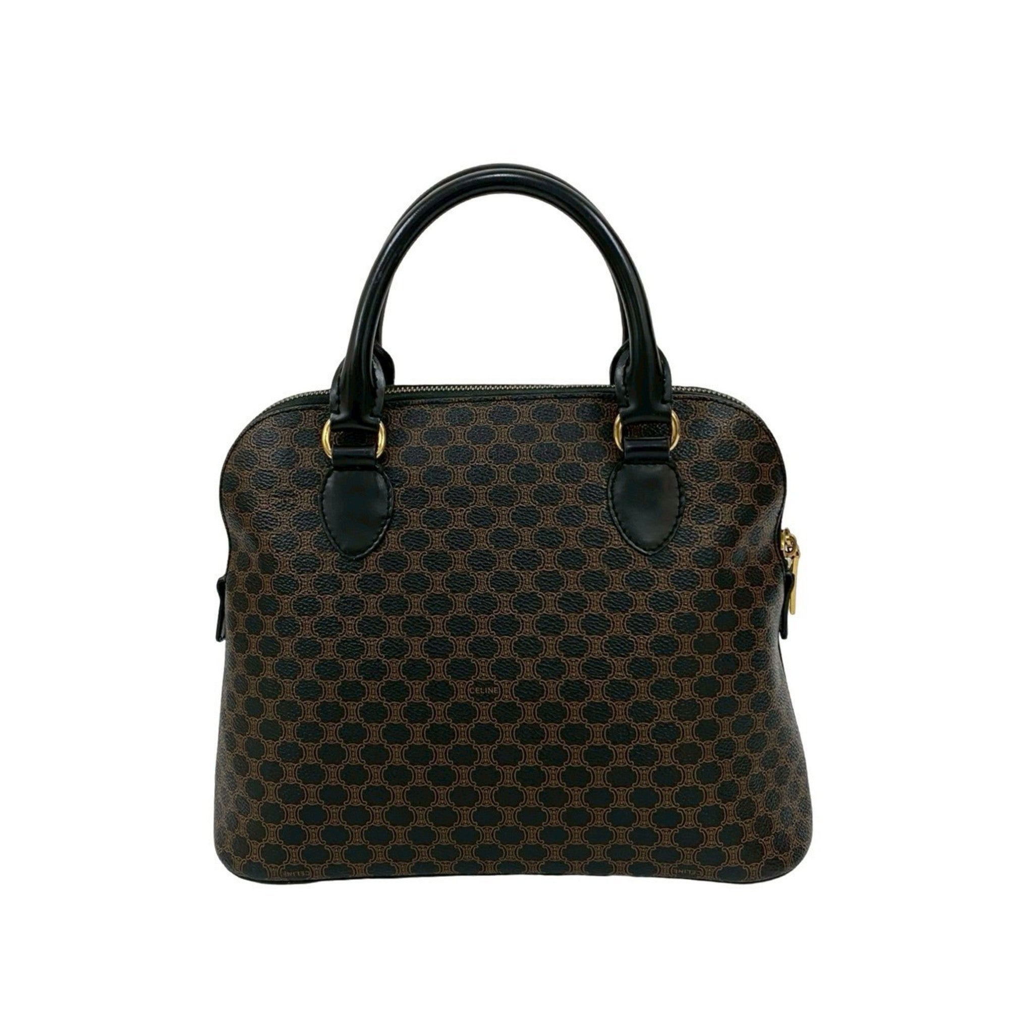 Celine Black Leather Pvc Boston Bag Handbag (Pre-Owned)