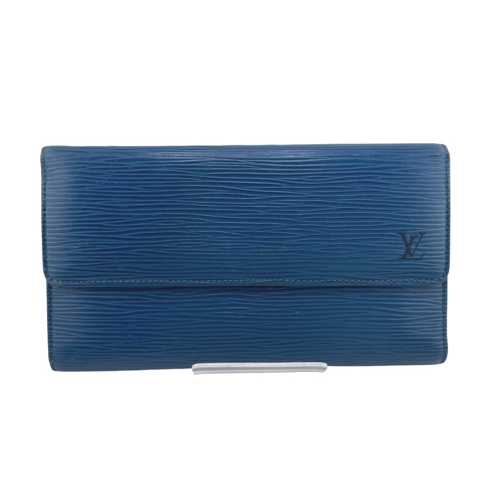 Louis Vuitton Toledo Blue Epi Leather Wallet (Bi-Fold) (Pre-Owned)