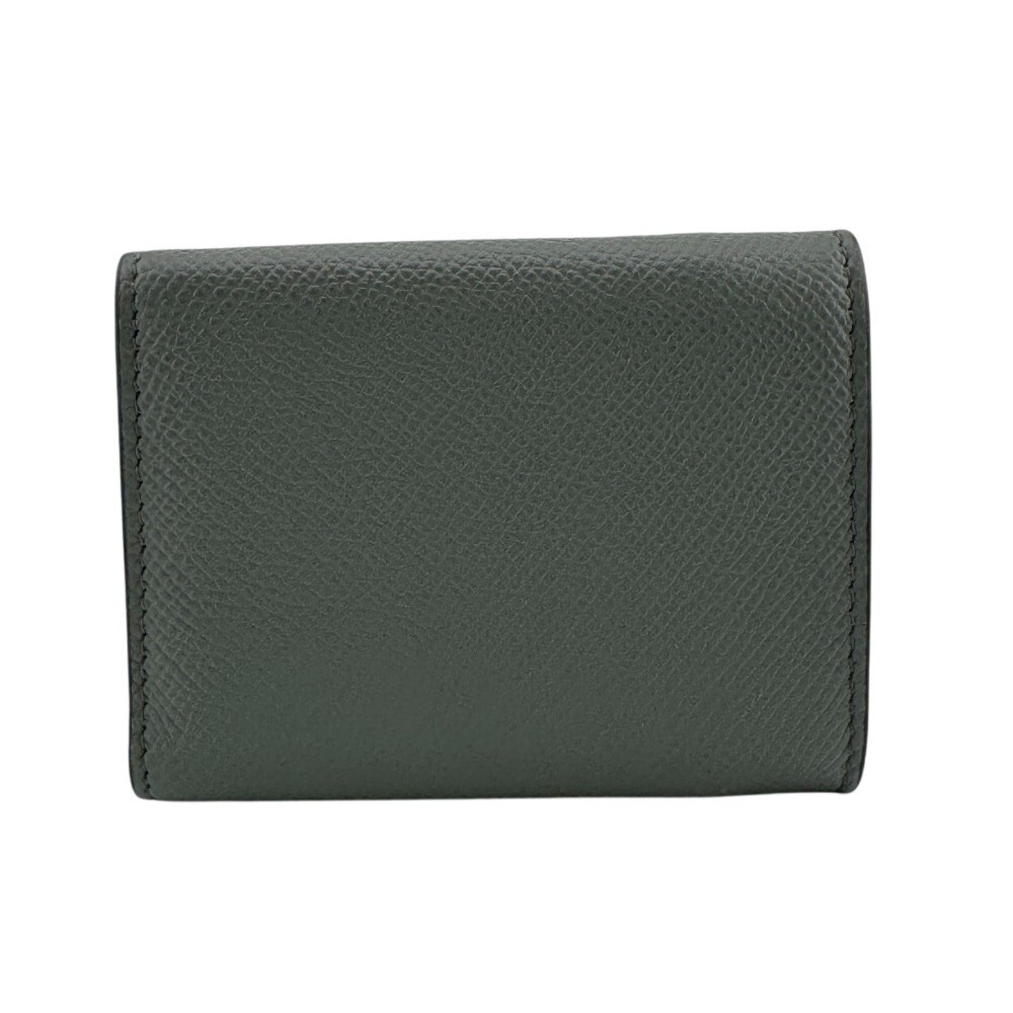 Christian Dior Gray Leather Wallet (Tri-Fold) (Pre-Owned)