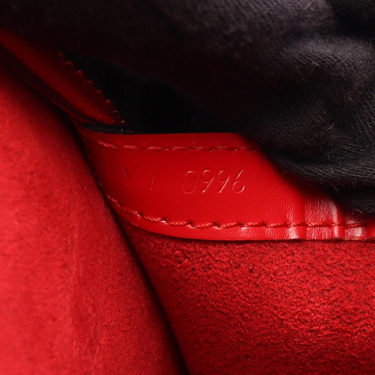 Louis Vuitton Castilian Red Red Color Epi Leather Handbag Shoulder Bag (Pre-Owned)