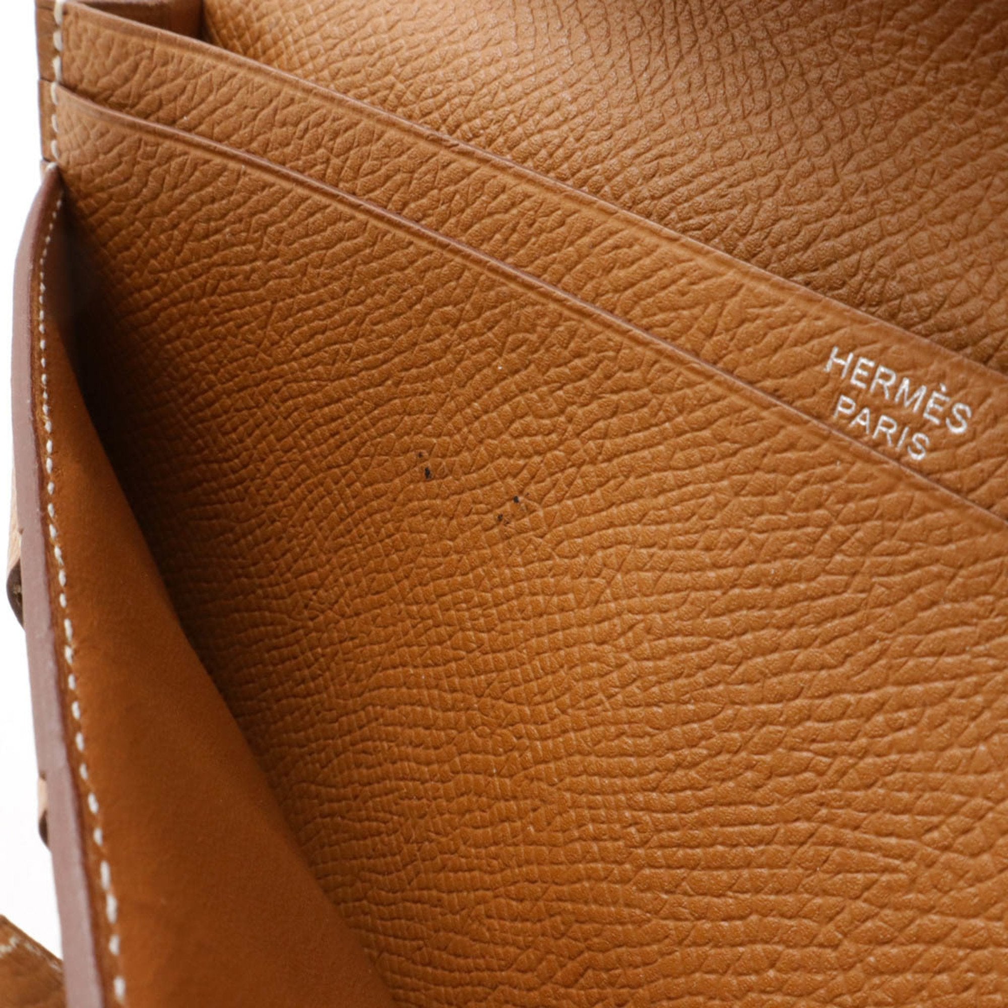 Hermes Camel Epsom Leather Long Wallet (Bi-Fold) (Pre-Owned)