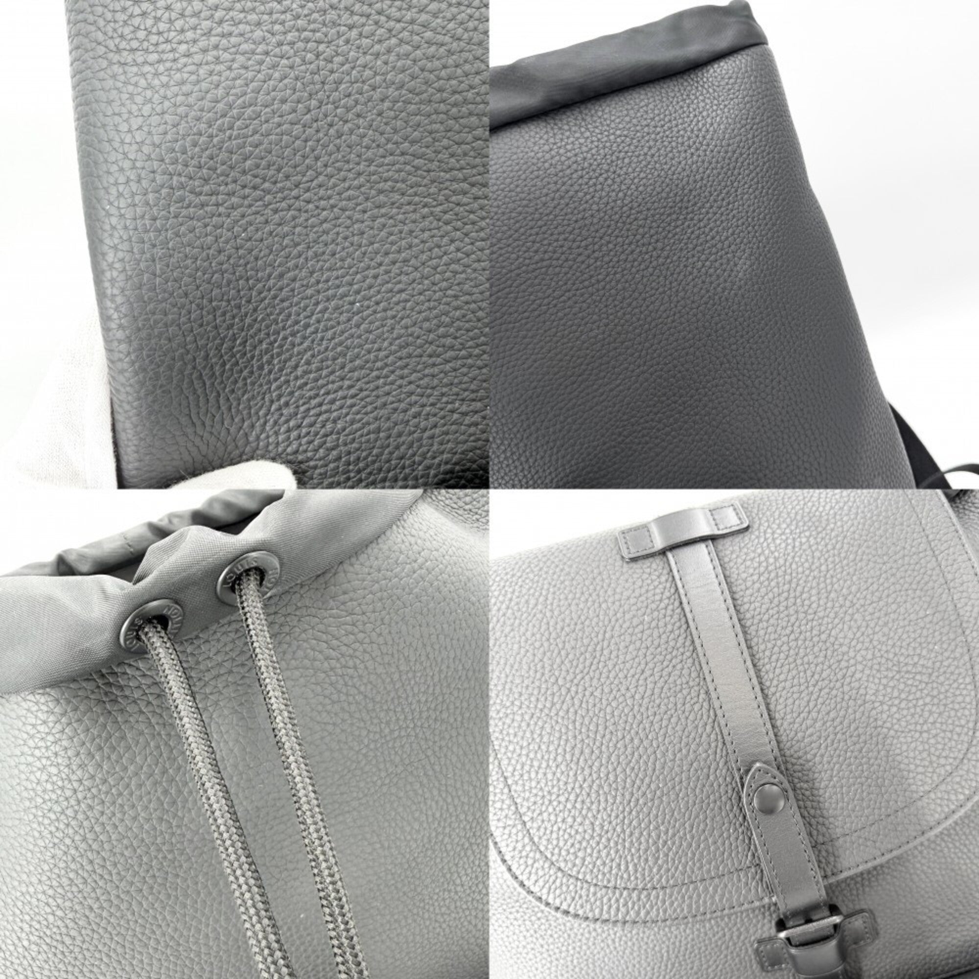 Louis Vuitton Black Leather Backpack (Pre-Owned)