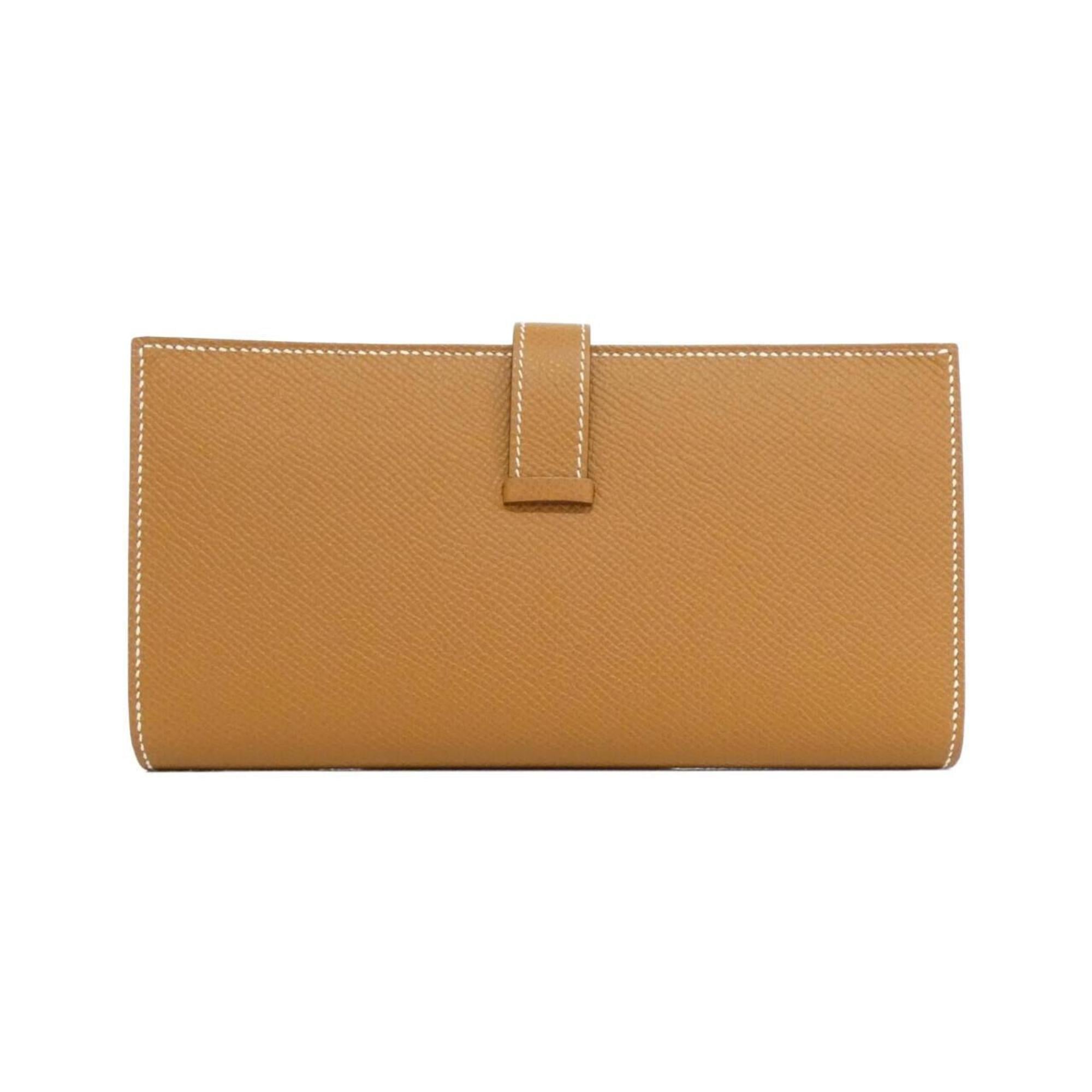 Hermes Brown Epsom Leather Long Wallet (Bi-Fold) (Pre-Owned)