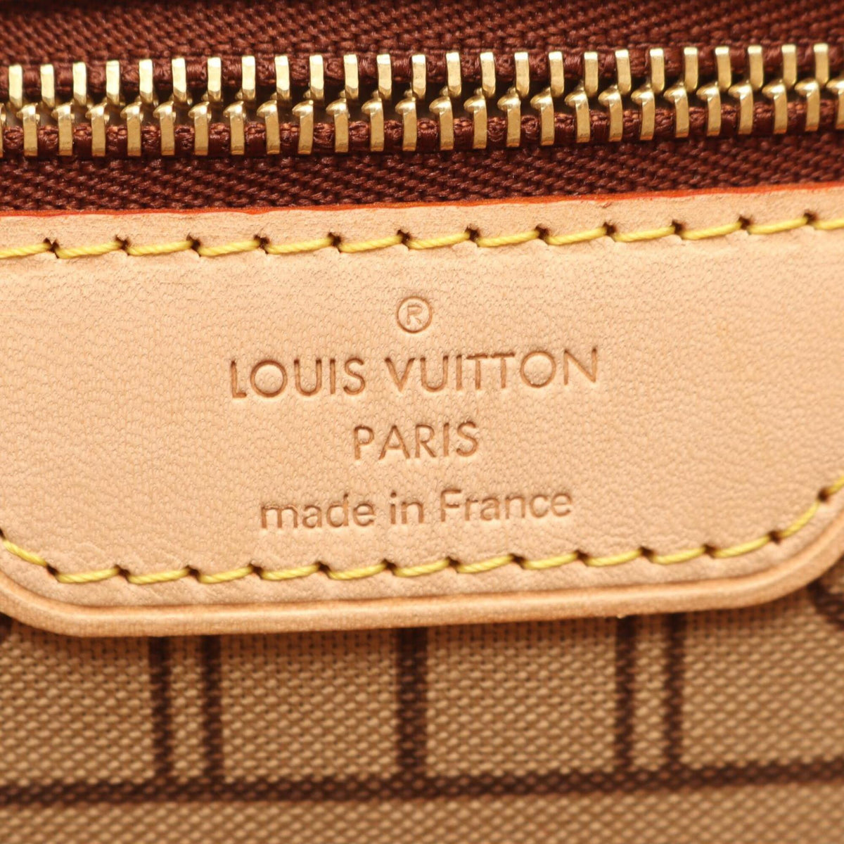 Louis Vuitton Brown Coated Canvas Leather Handbag Tote Bag (Pre-Owned)