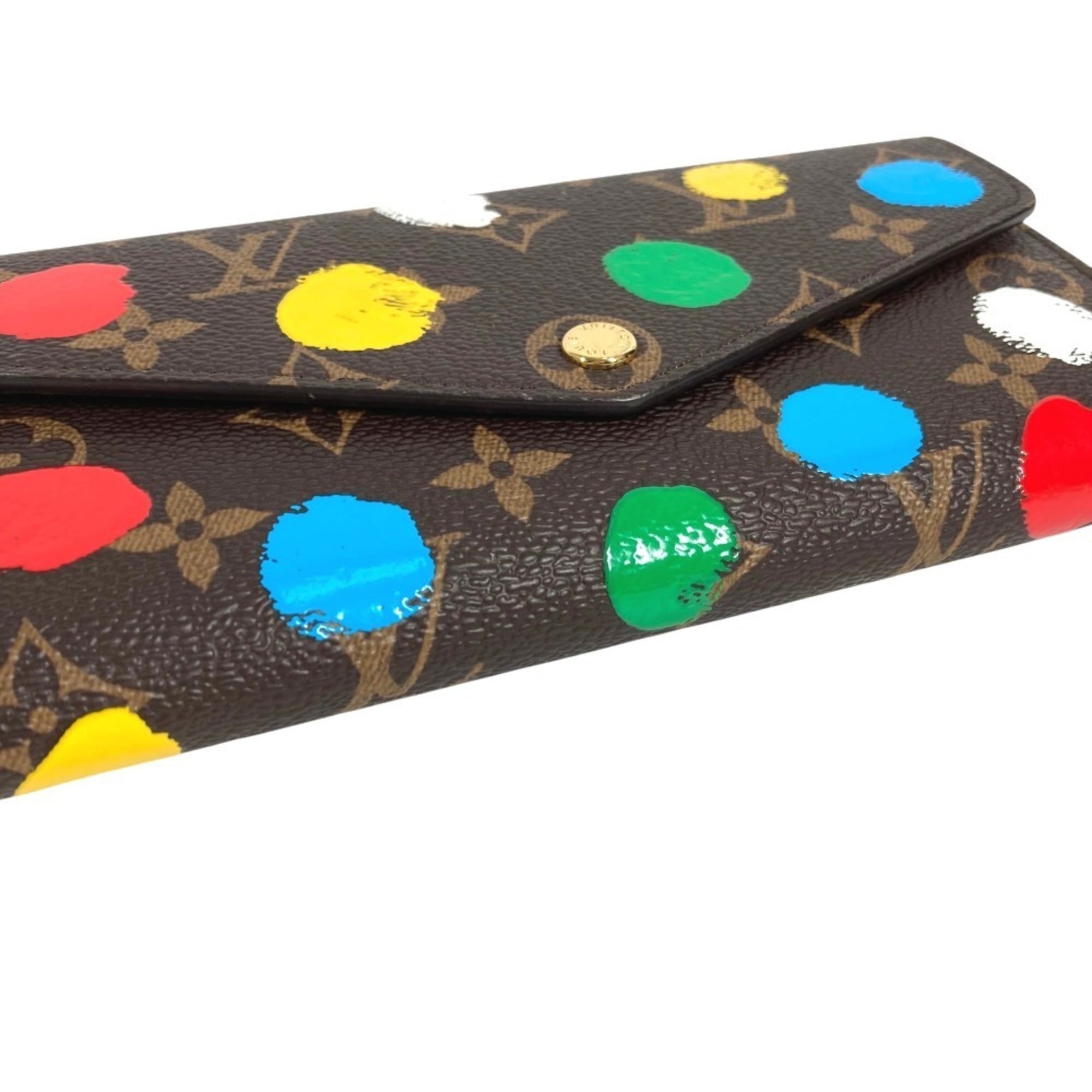 Louis Vuitton Brown Multi-Color Monogram Canvas Long Wallet (Bi-Fold) (Pre-Owned)