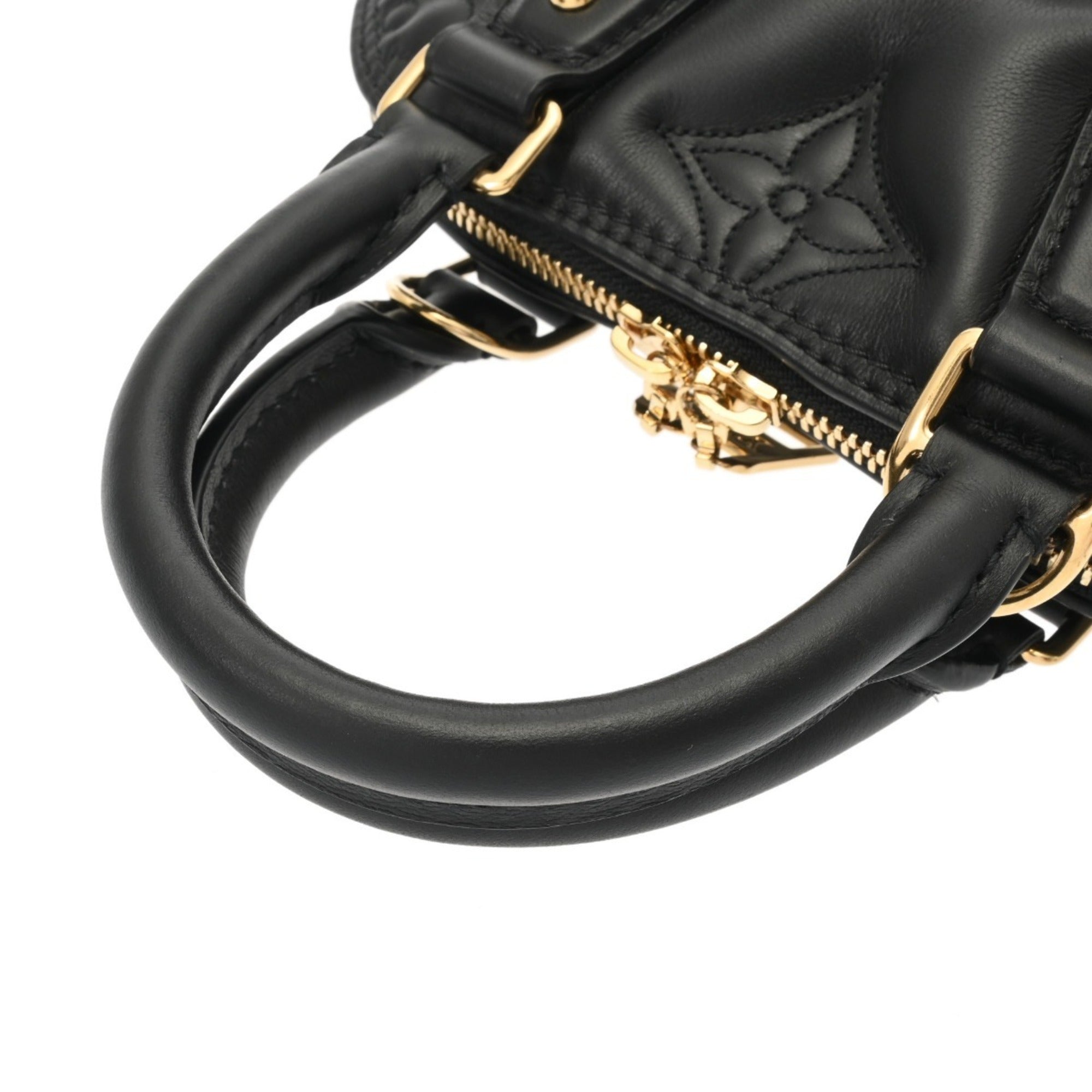 Louis Vuitton Black Leather Handbag (Pre-Owned)