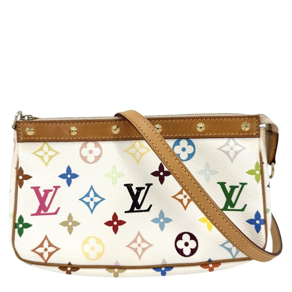 Louis Vuitton Multi-Color White Monogram Multicolore Shoulder Bag (Pre-Owned)