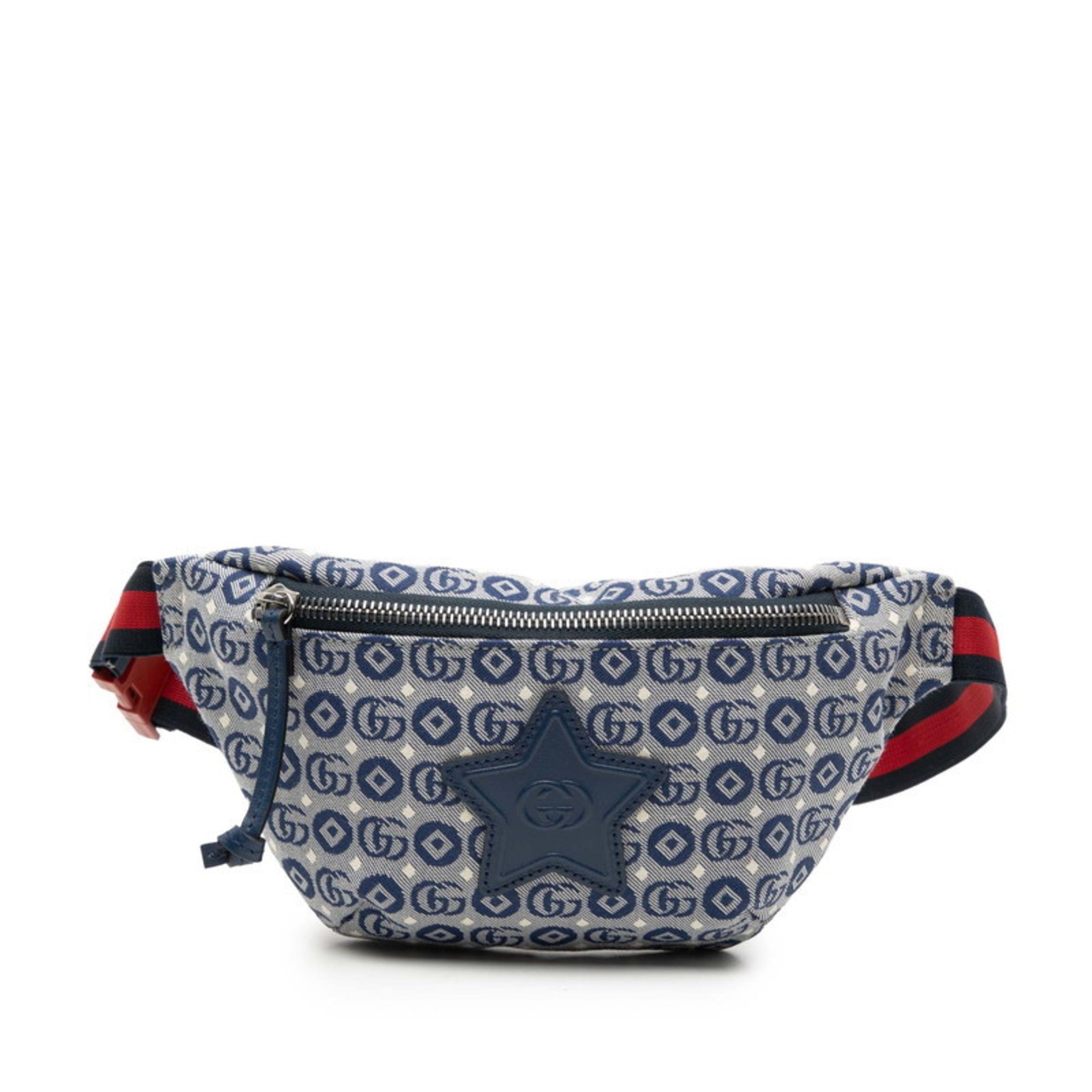 Gucci Blue Nylon Sling Bag (Pre-Owned)