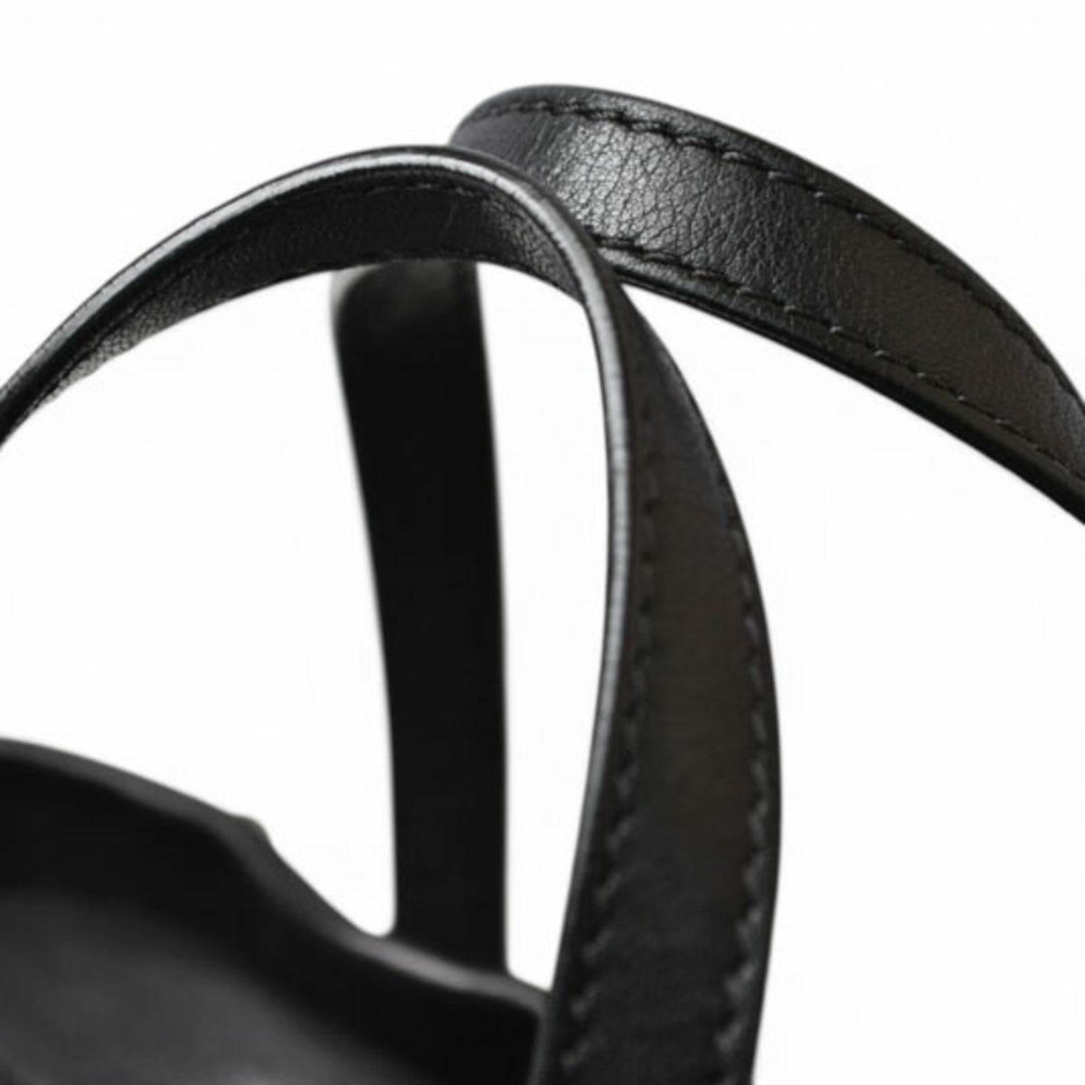 Jimmy Choo Black Leather Handbag Shoulder Bag (Pre-Owned)