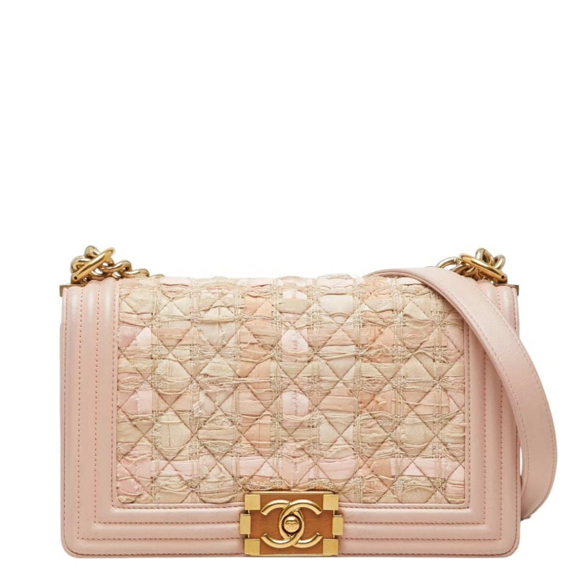 Chanel Pink Tweed Shoulder Bag (Pre-Owned)