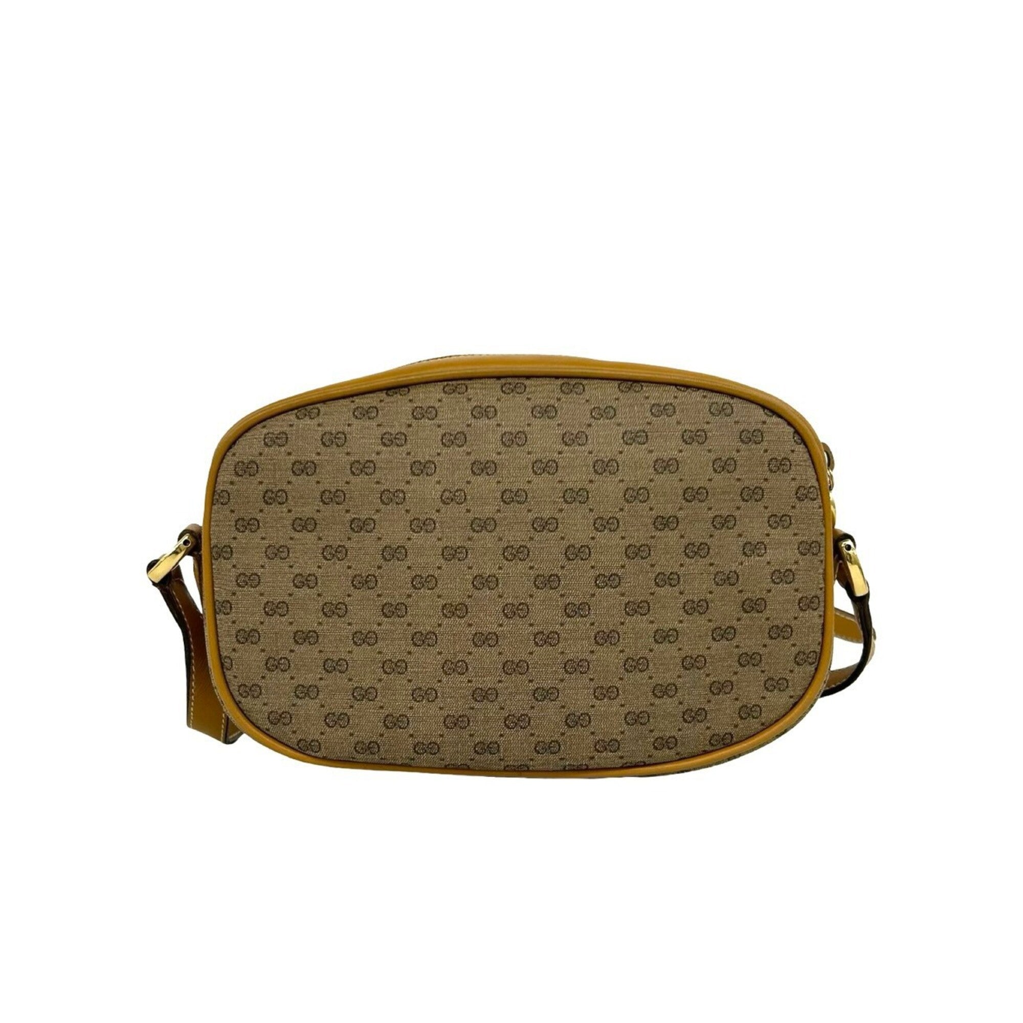 Gucci Brown Leather Pvc Pochette Shoulder Bag (Pre-Owned)