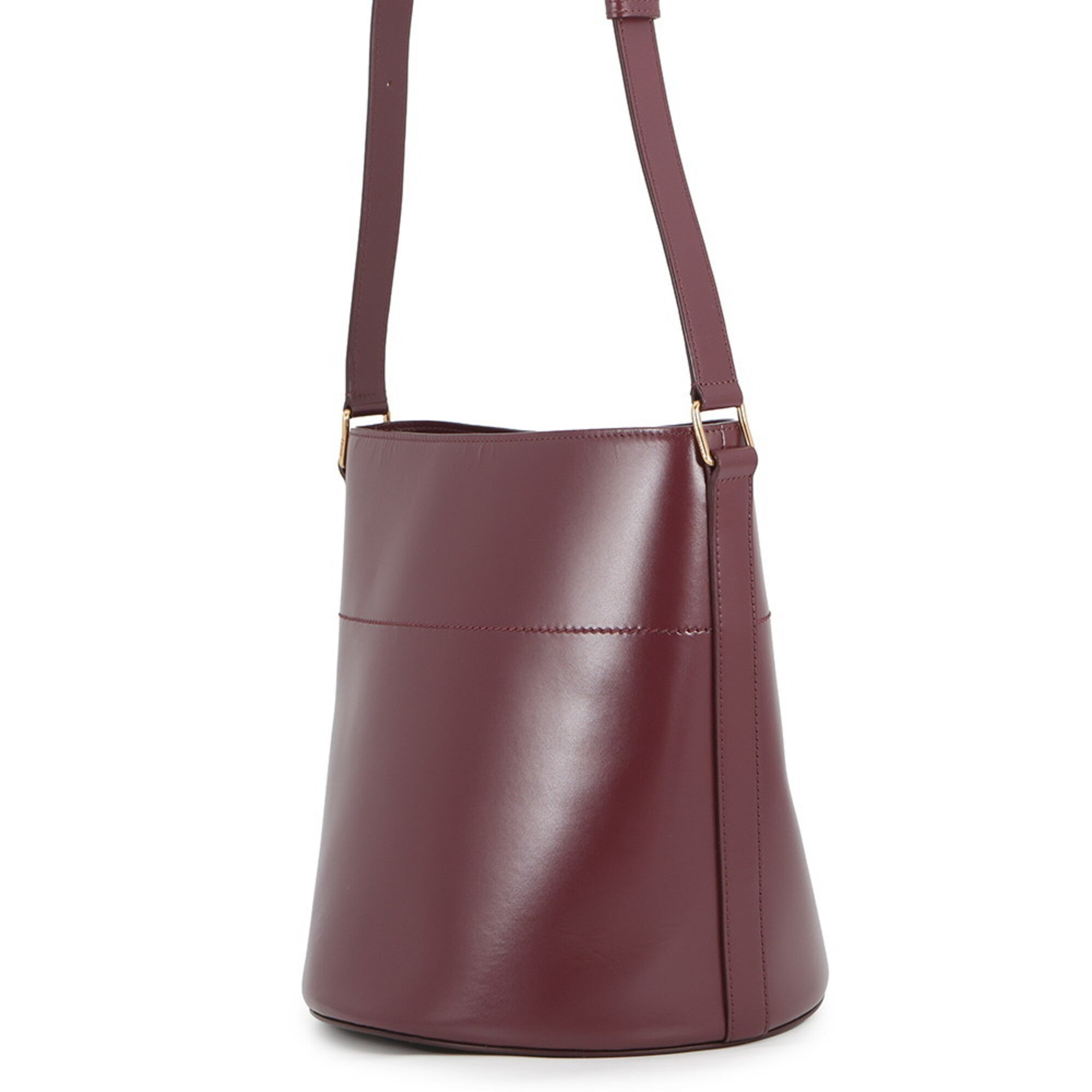 Celine Bordeaux Leather Handbag Shoulder Bag (Pre-Owned)