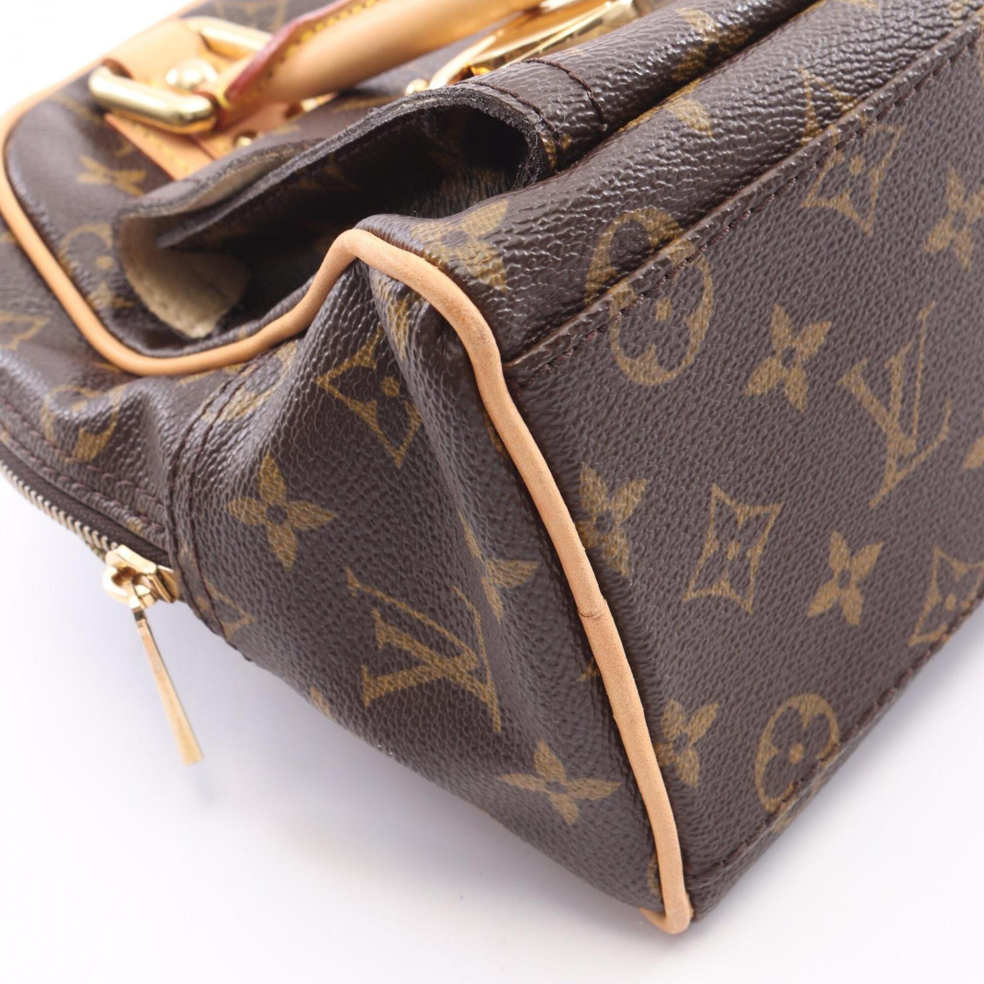 Louis Vuitton Brown Coated Canvas Pvc Monogram Leather Handbag (Pre-Owned)