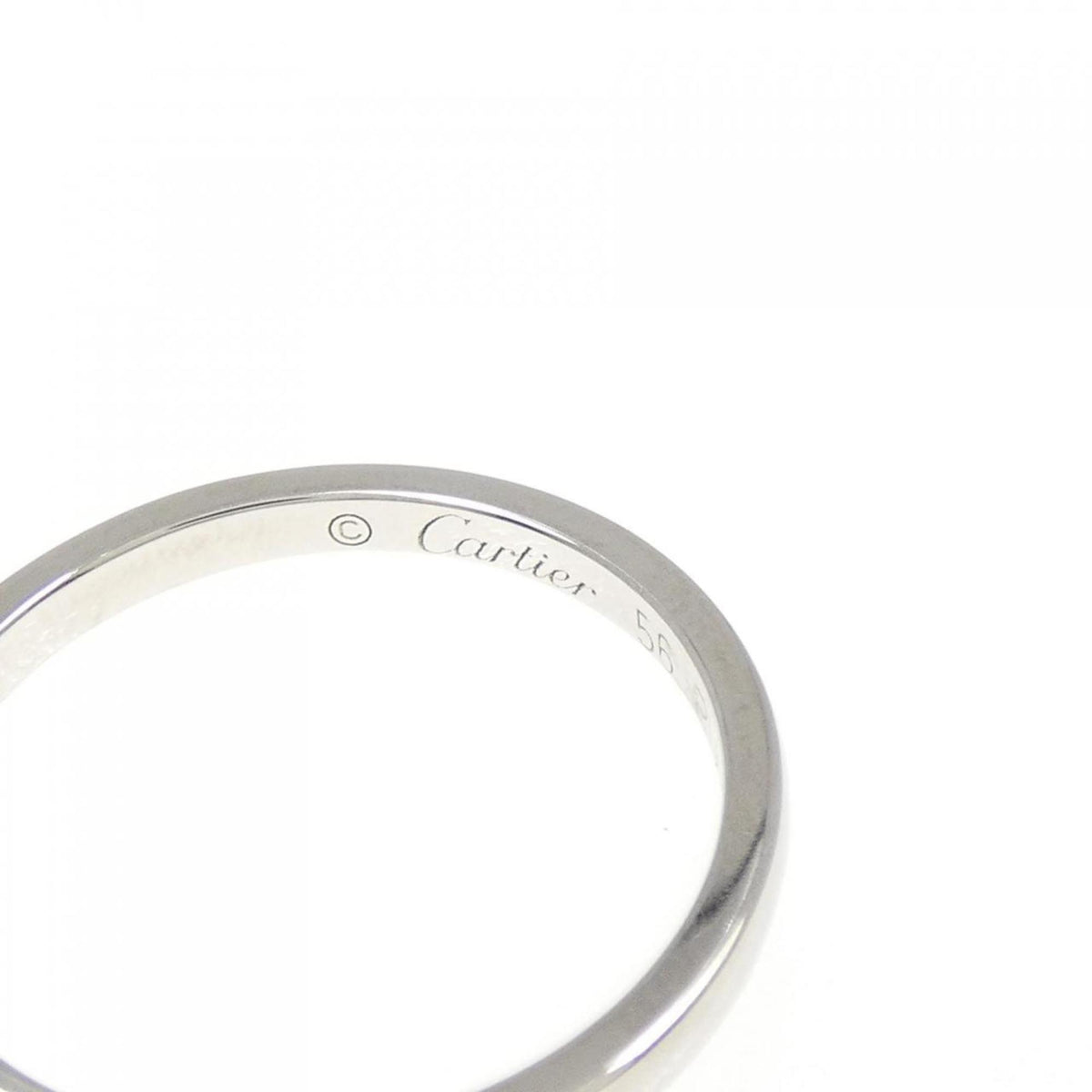 Cartier Platinum Platinum 950 Band Ring (Pre-Owned)