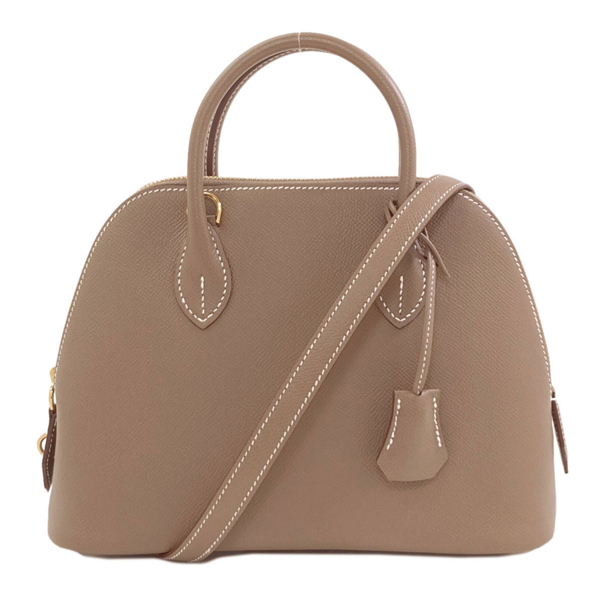 Hermes Bolide Etoupe Gray Epsom Leather Handbag (Pre-Owned)