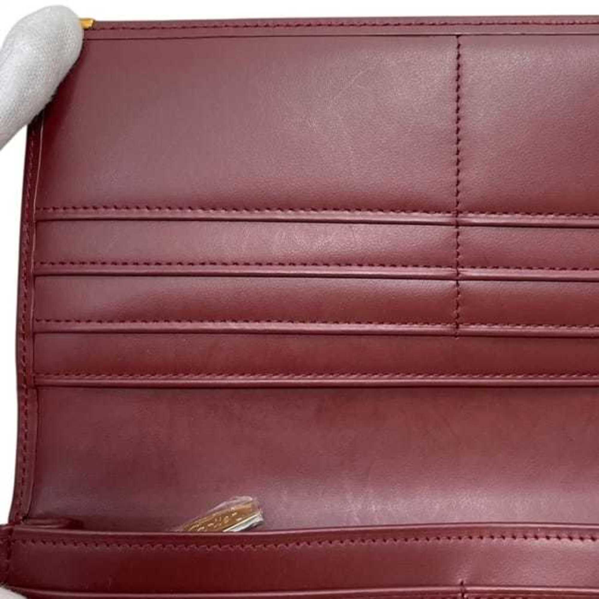 Cartier Must Bordeaux Leather Long Wallet (Bi-Fold) (Pre-Owned)