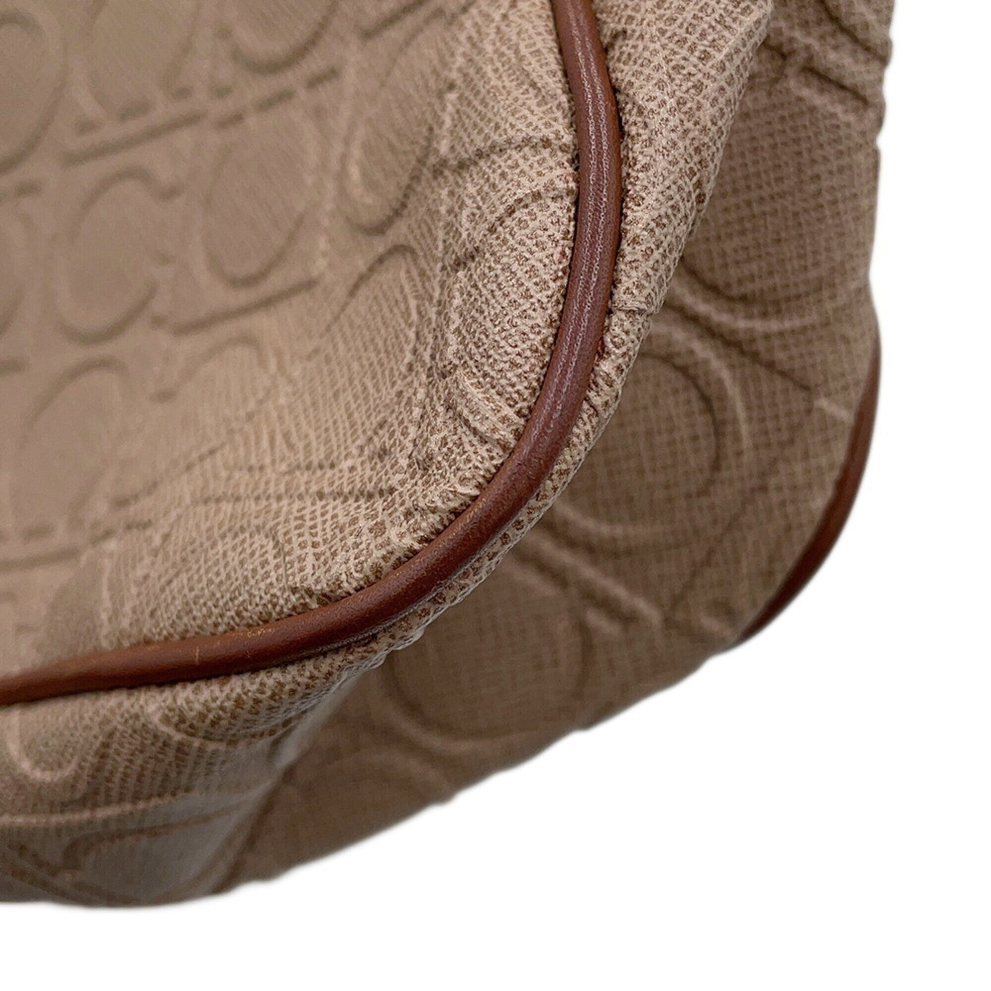 Salvatore Ferragamo Brown Pvc Handbag Pouch (Pre-Owned)