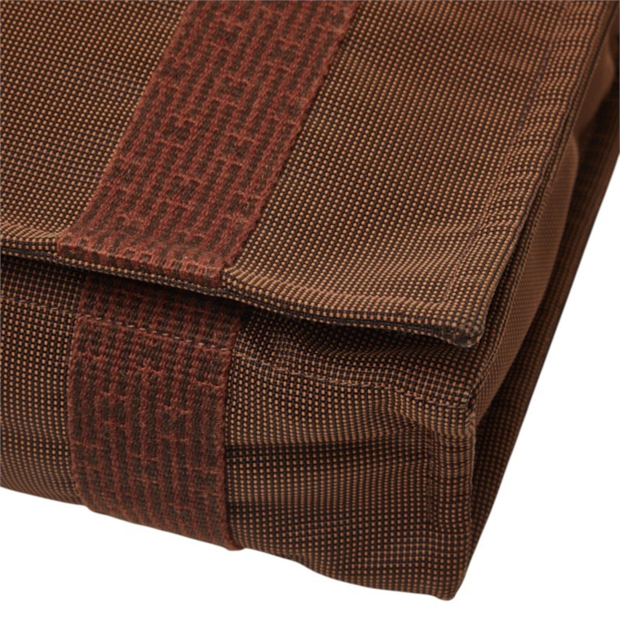 Hermes Brown Canvas Shoulder Bag (Pre-Owned)