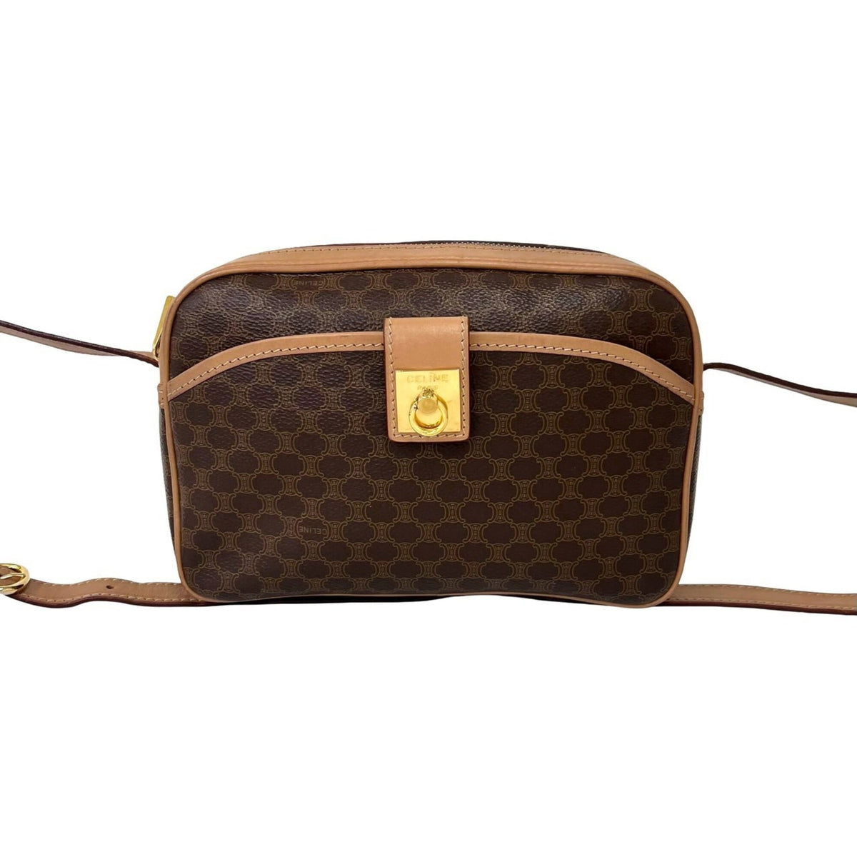 Celine Brown Pvc Leather Pochette Shoulder Bag (Pre-Owned)