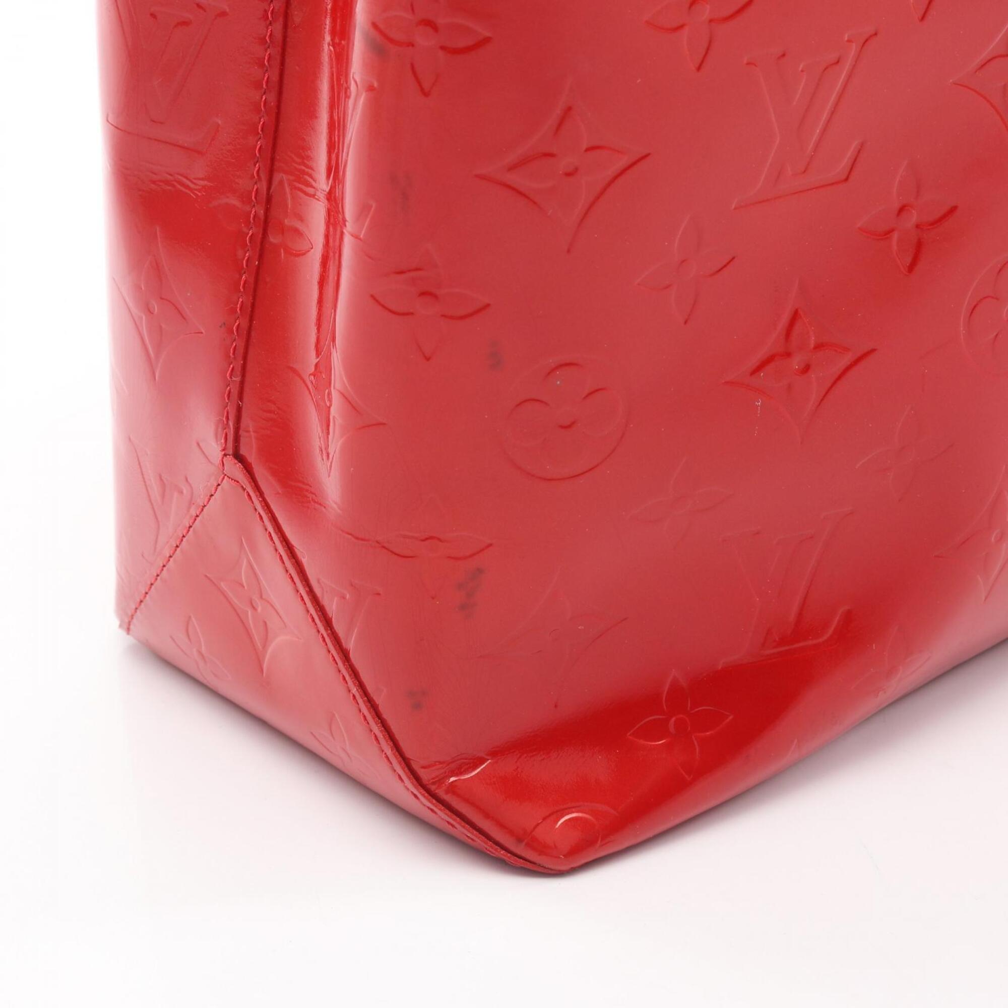 Louis Vuitton Red Color Rouge Vernis Leather Handbag Tote Bag (Pre-Owned)