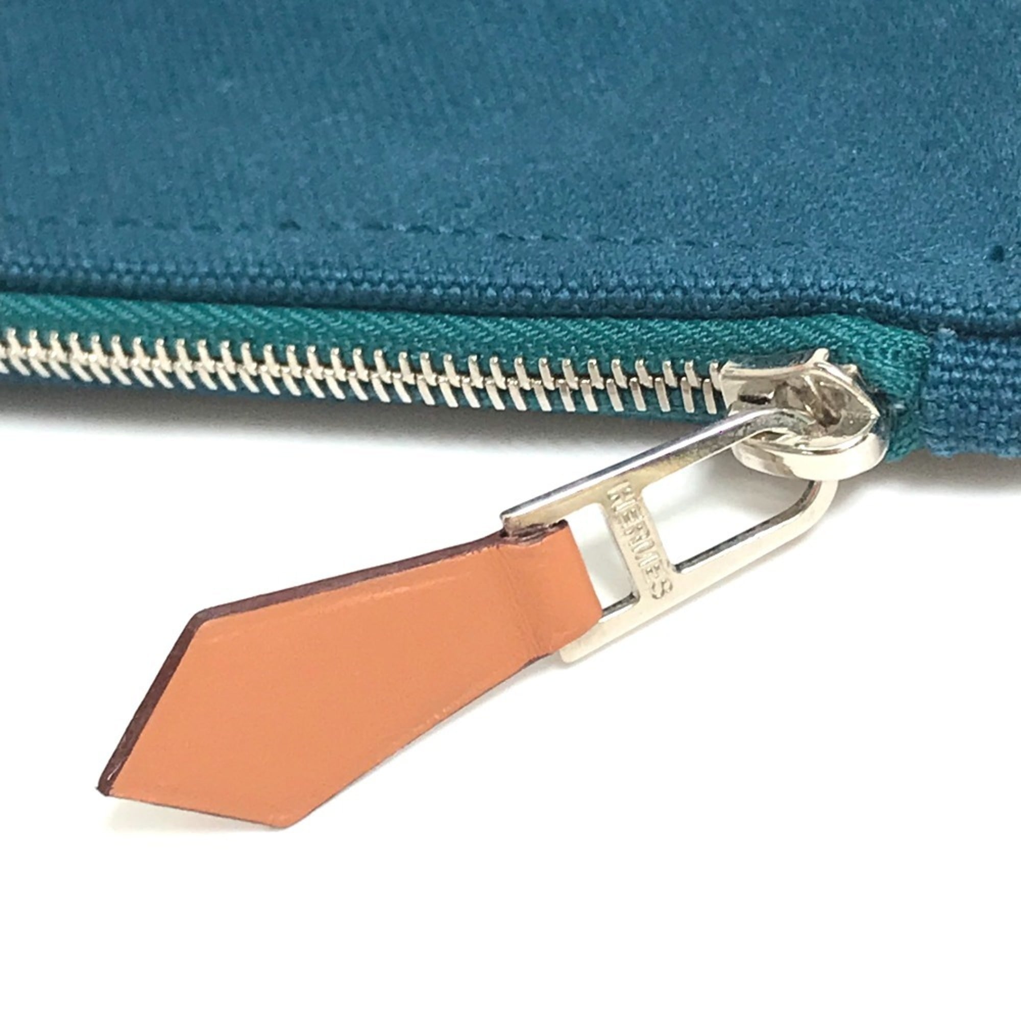 Hermes Blue Canvas Pouch (Pre-Owned)