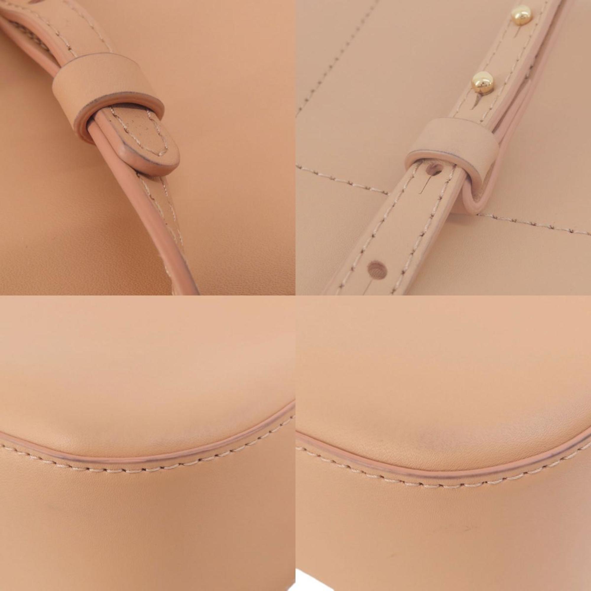 Emporio Armani Beige Leather Shoulder Bag (Pre-Owned)