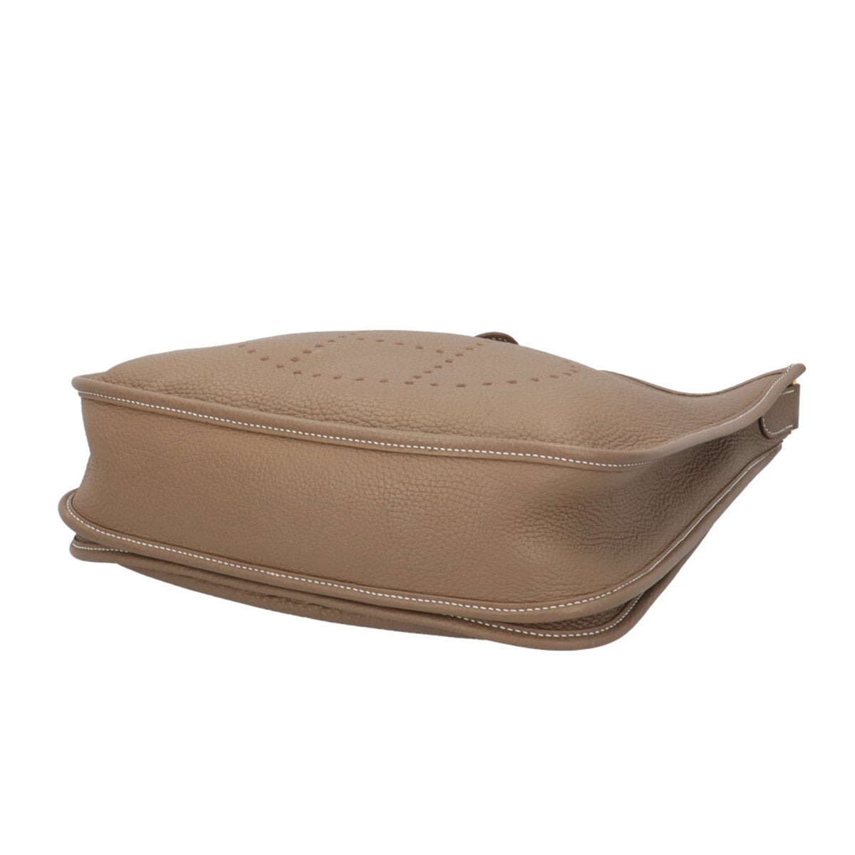 Hermes Beige Etoupe Gray Taurillon Clemence Leather Handbag Shoulder Bag (Pre-Owned)
