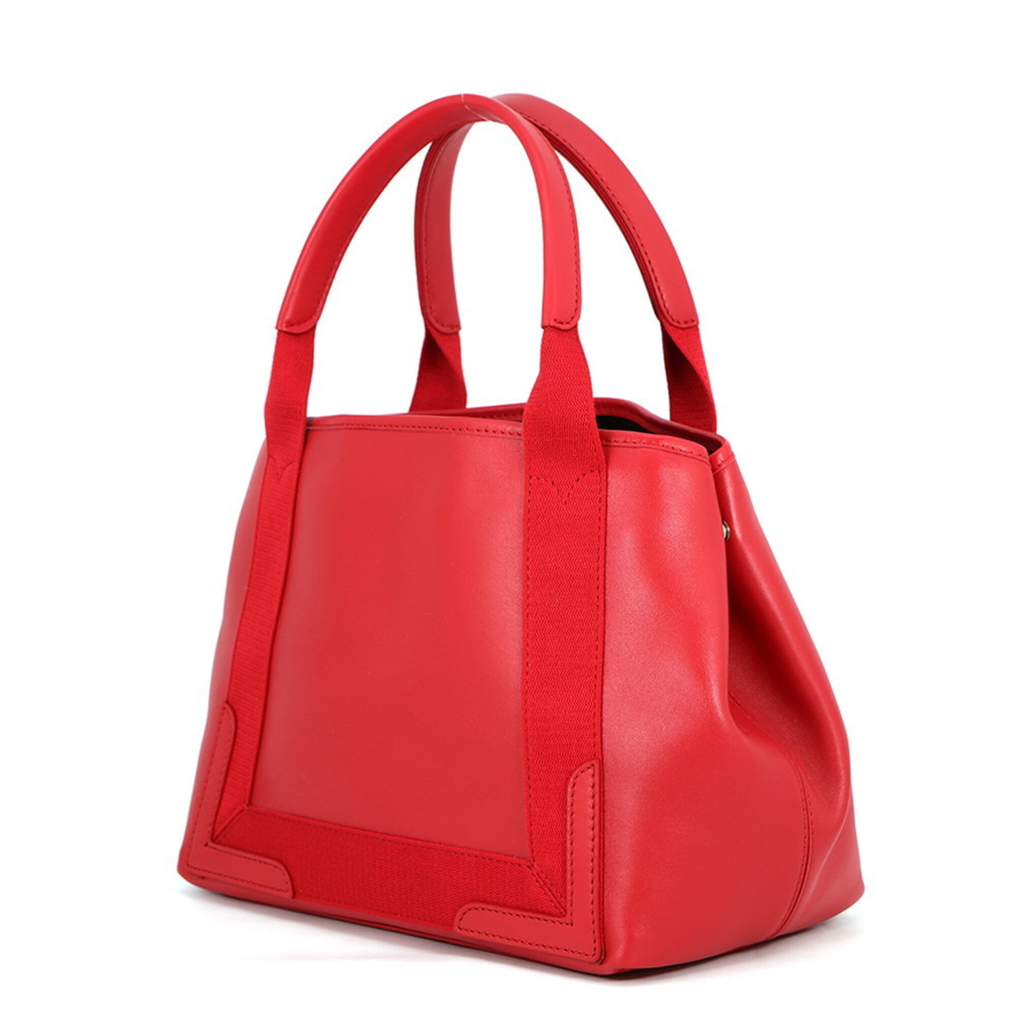 Balenciaga Red Color Leather Handbag Pouch Tote Bag (Pre-Owned)