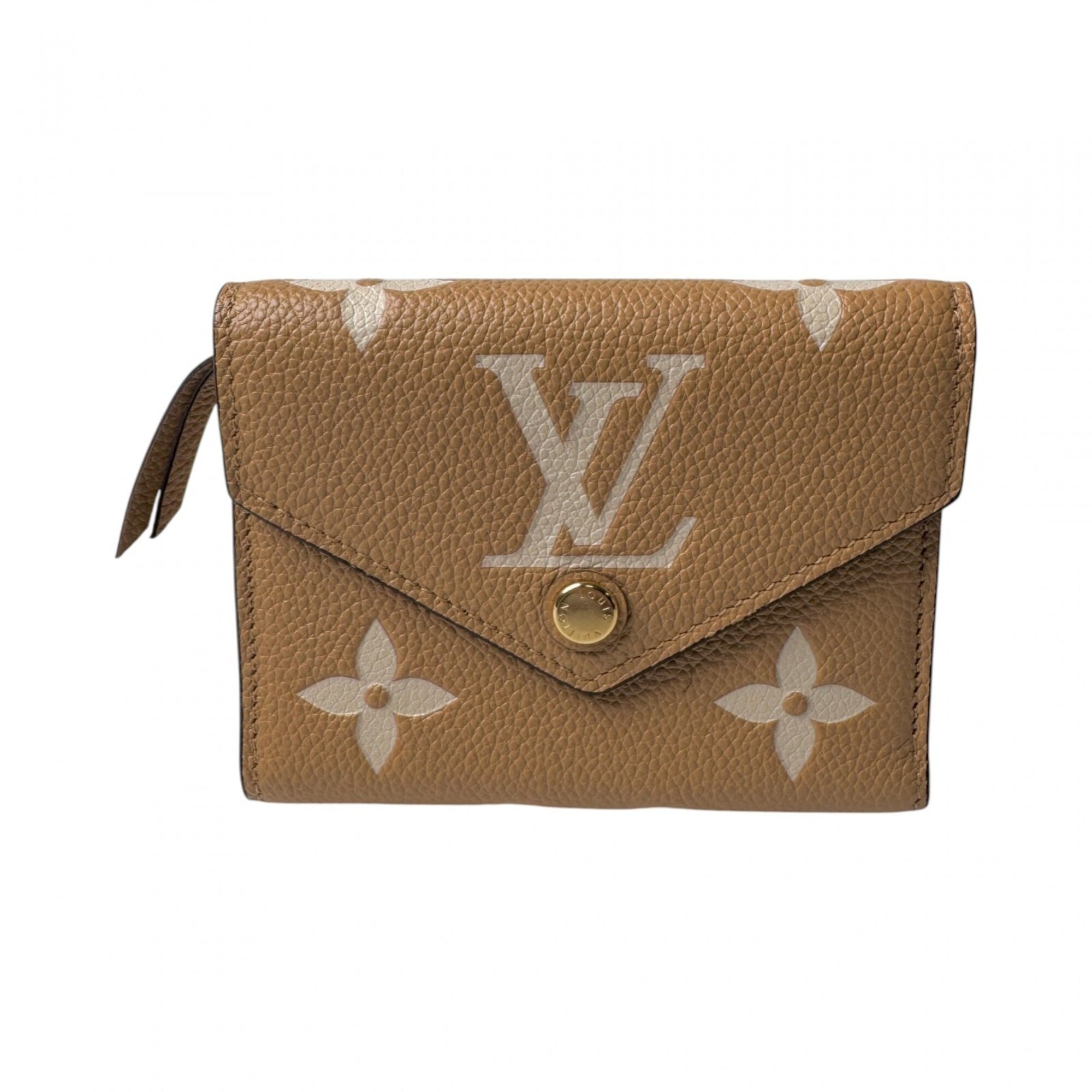 Louis Vuitton Beige Camel Leather Wallet (Tri-Fold) (Pre-Owned)