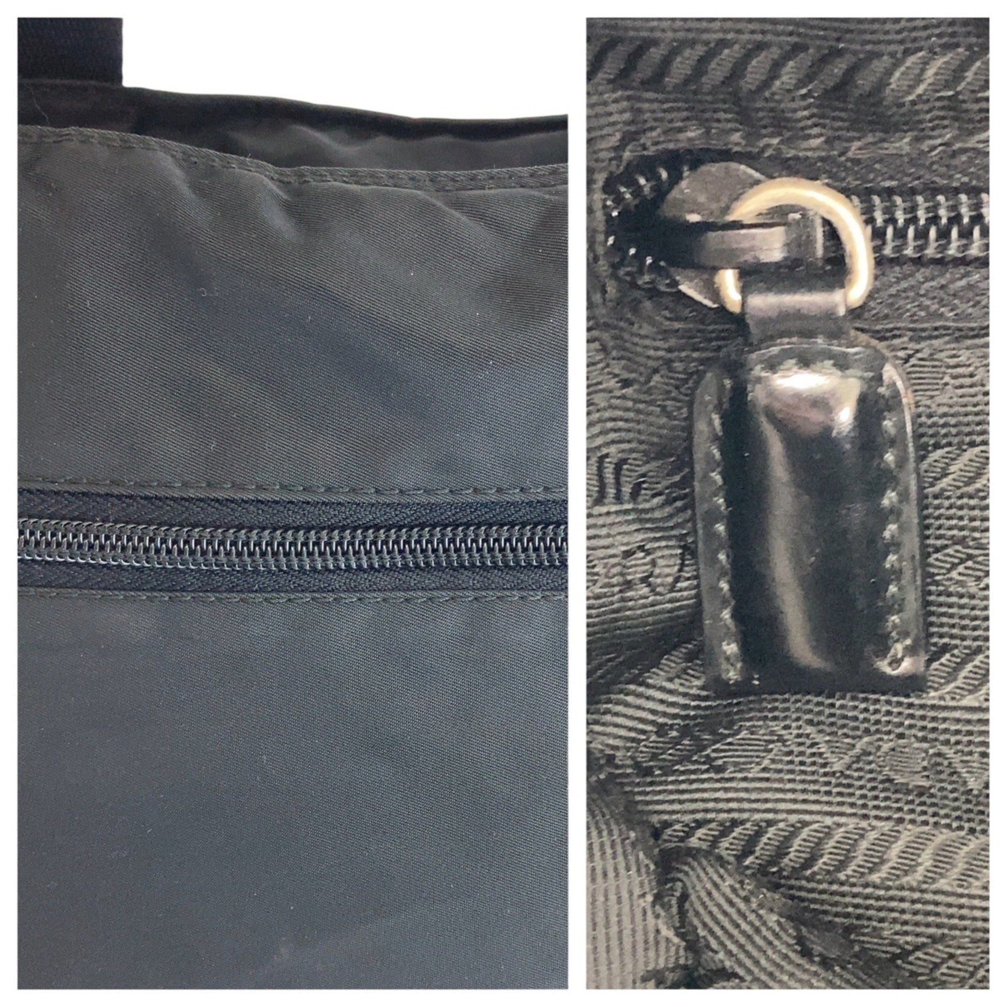 Prada Black Nylon Shoulder Bag Tote Bag (Pre-Owned)