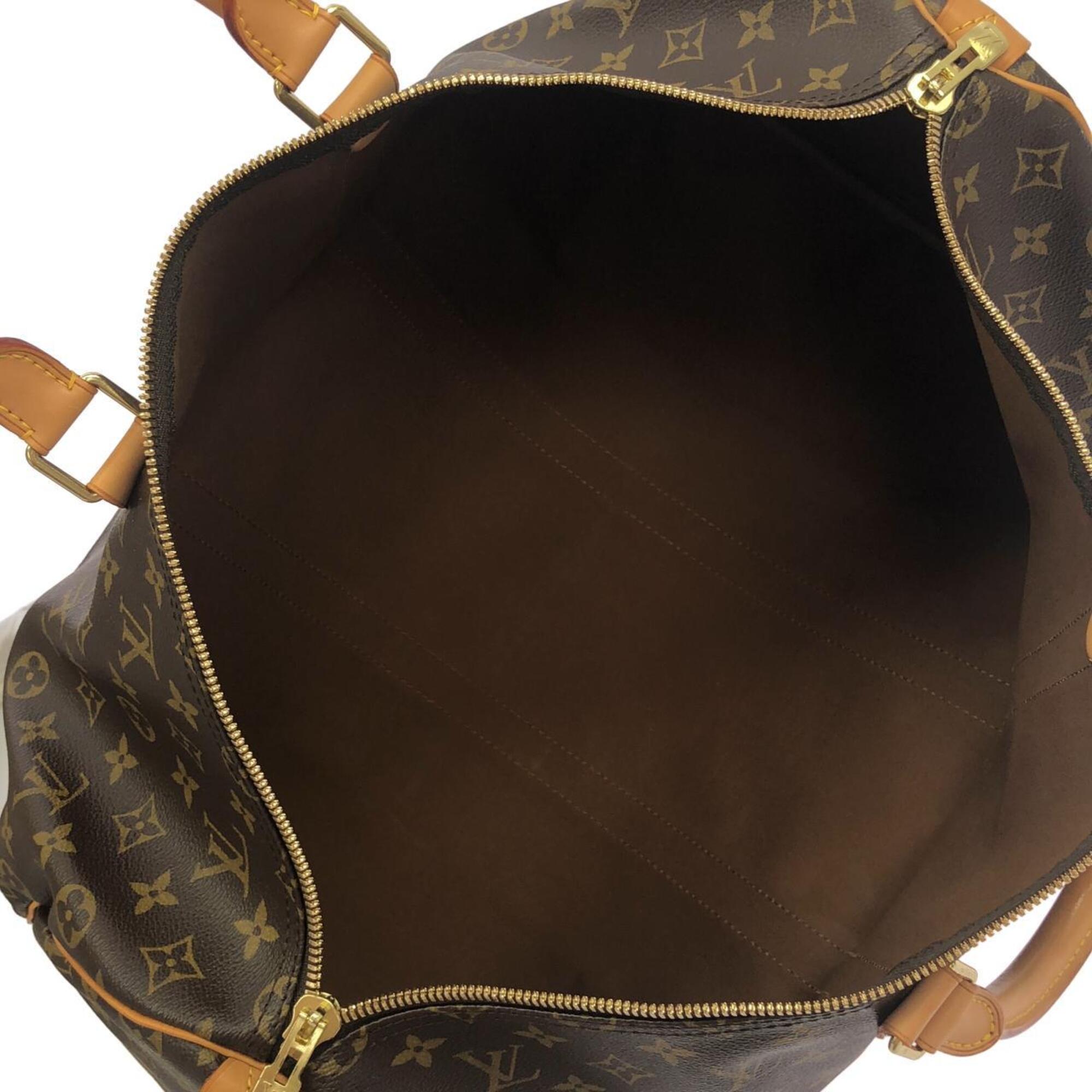 Louis Vuitton Marron Coated Canvas Boston Bag (Pre-Owned)