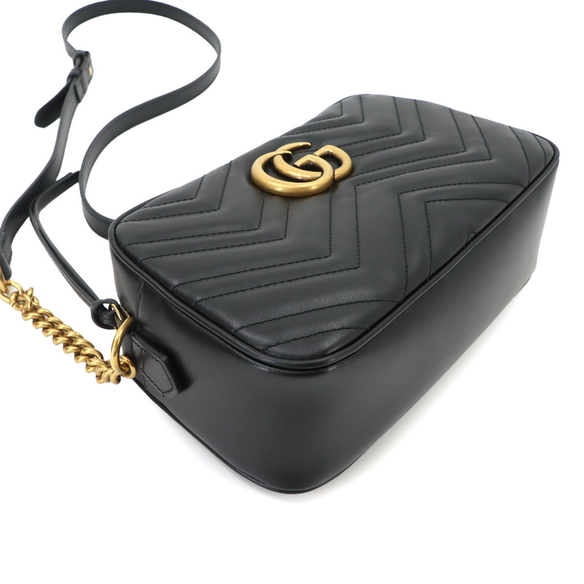 Gucci Black Leather Handbag Shoulder Bag (Pre-Owned)