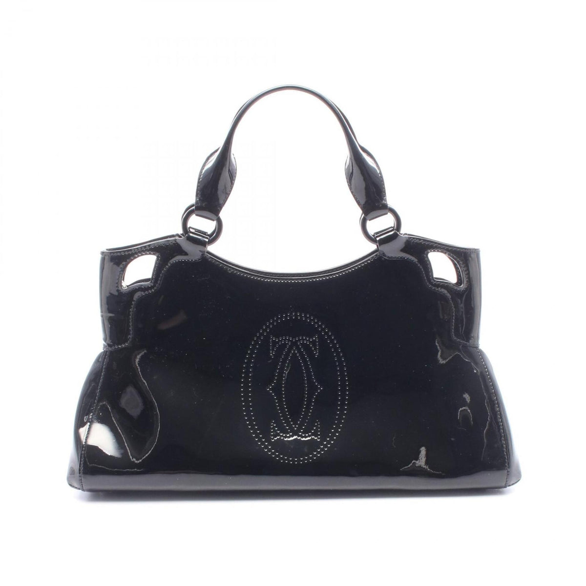 Cartier Black Patent Leather Handbag (Pre-Owned)