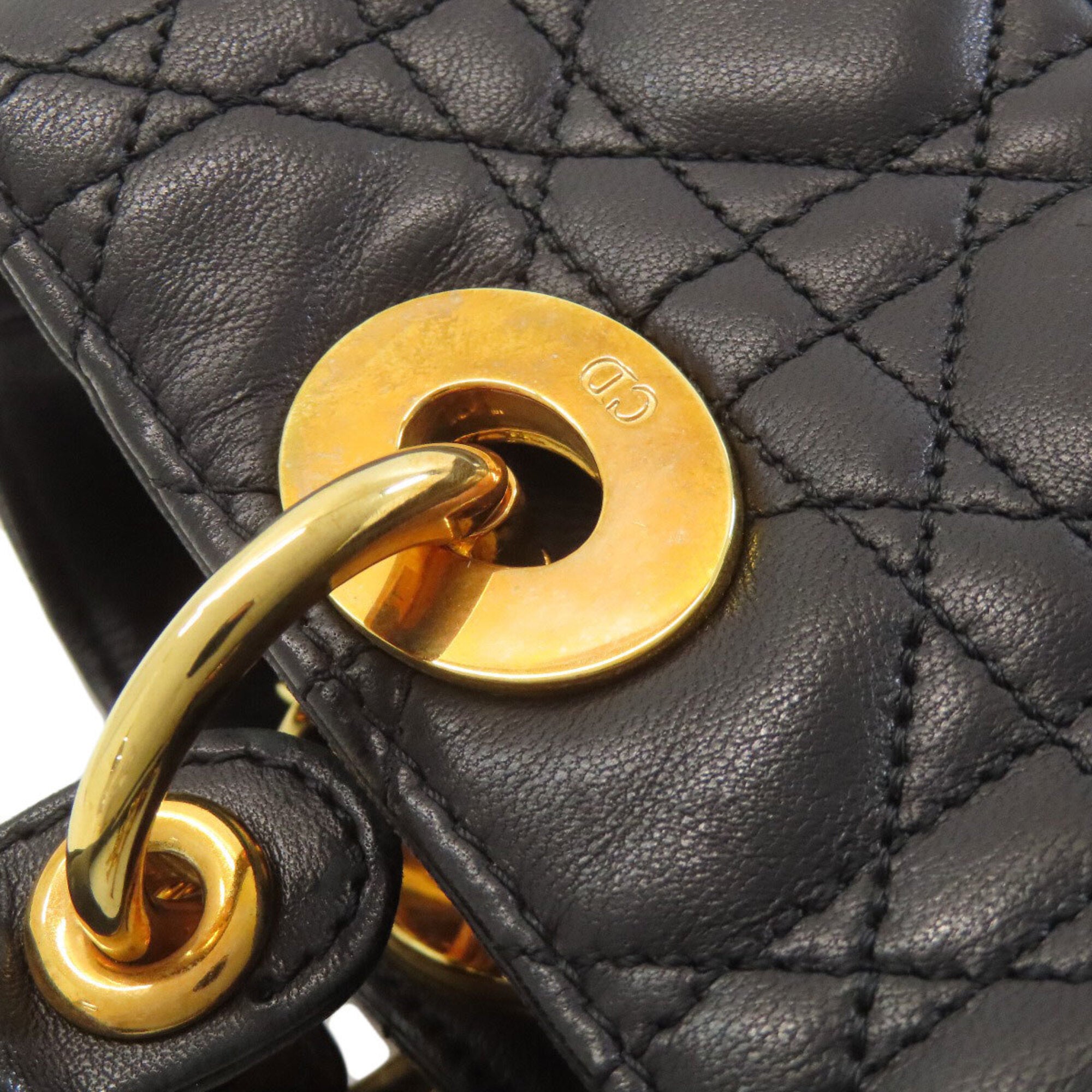 Christian Dior Black Leather Handbag (Pre-Owned)