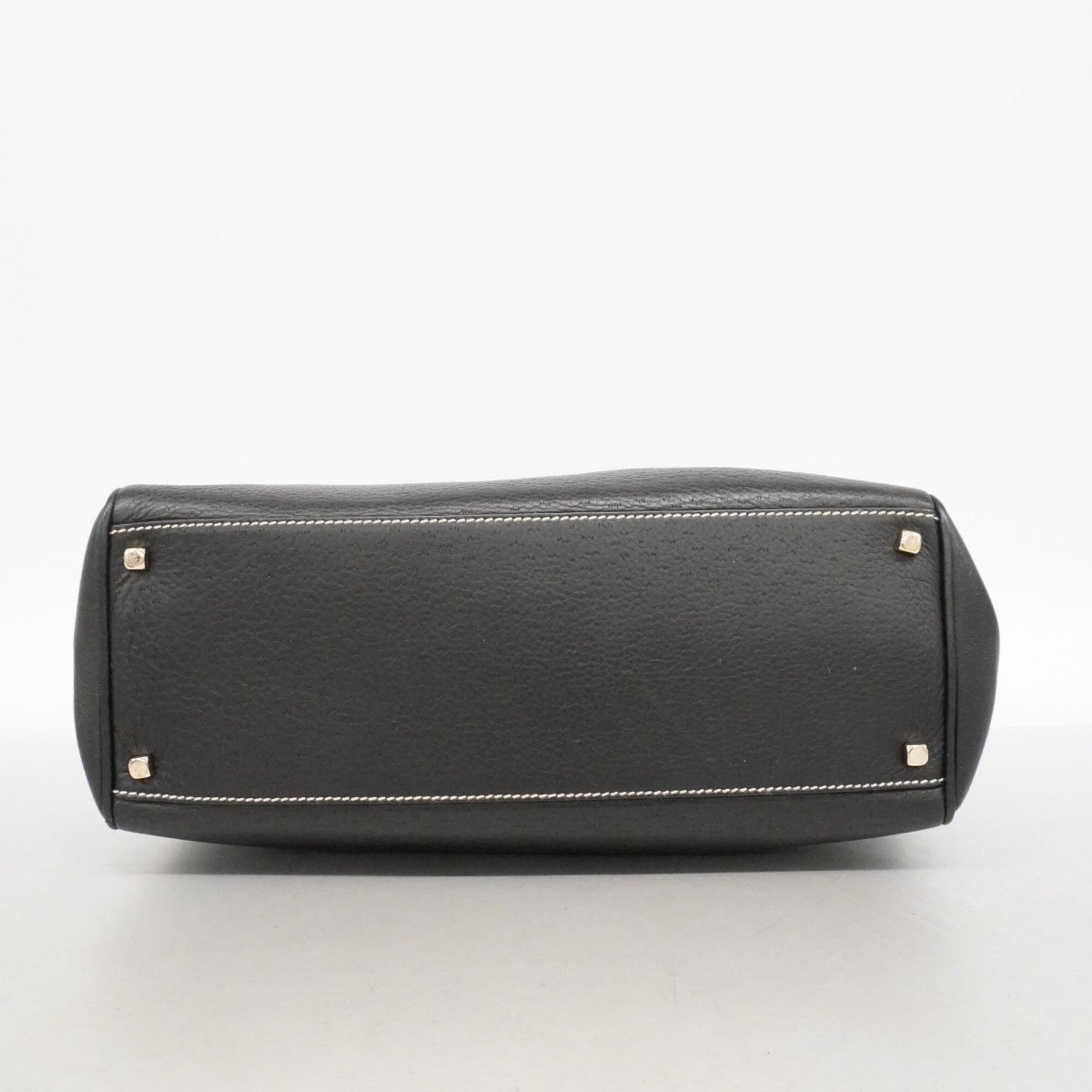 Salvatore Ferragamo Black Leather Handbag (Pre-Owned)
