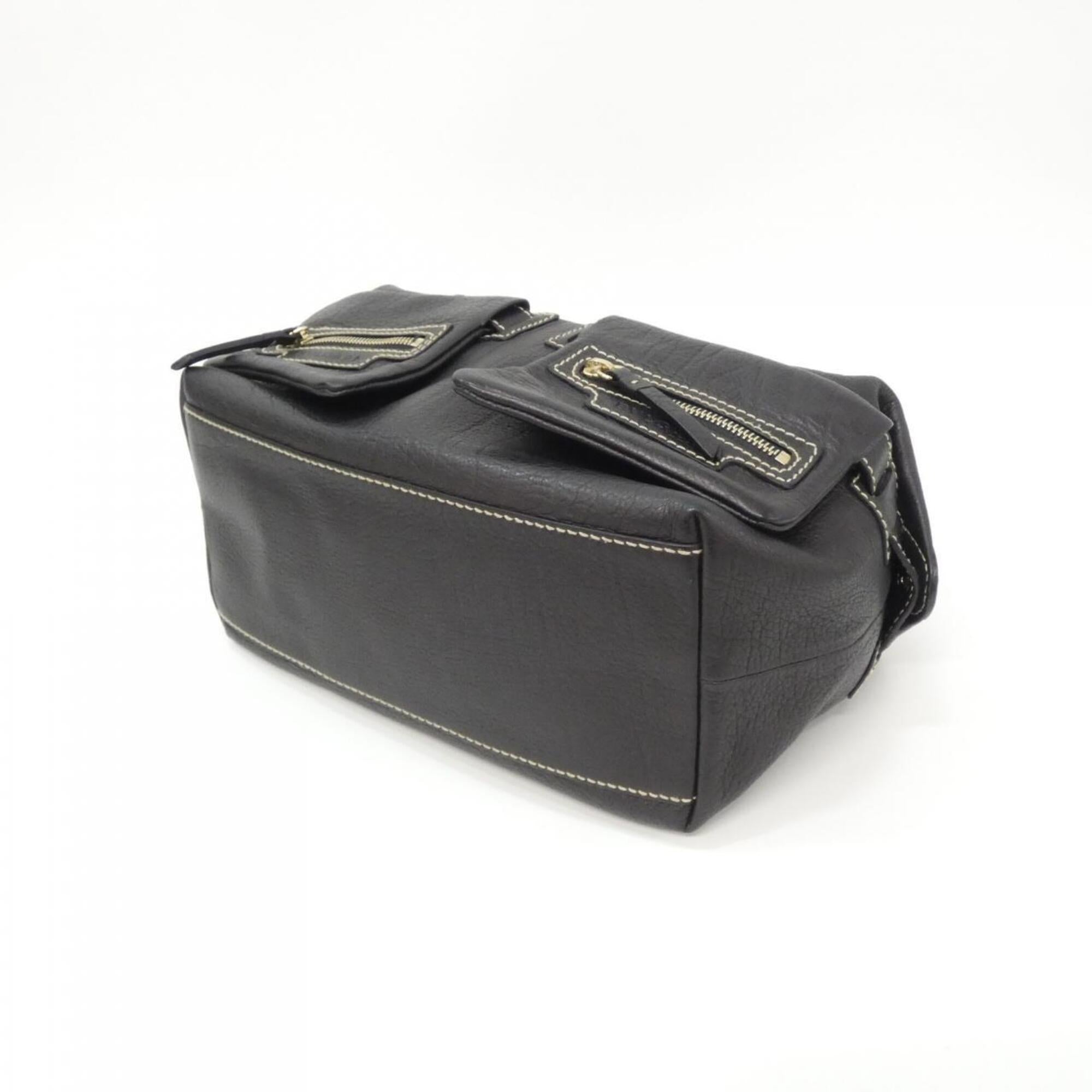 Bvlgari Black Leather Handbag (Pre-Owned)